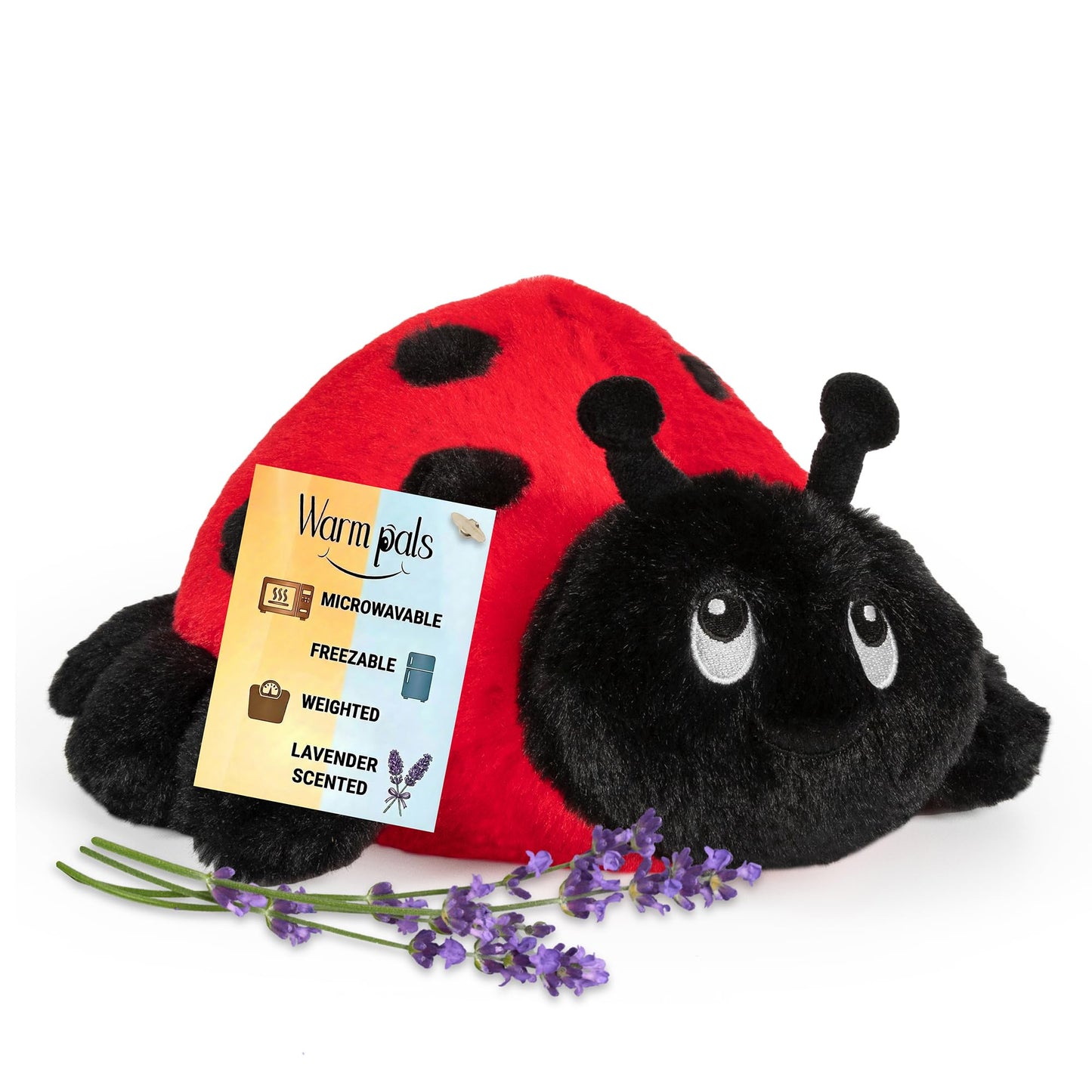 Warm Pals - Ladybug - Cozy Lavender Scented Plush Toys - Stuffed Animal - Coolable Bedtime Comfort Plushie
