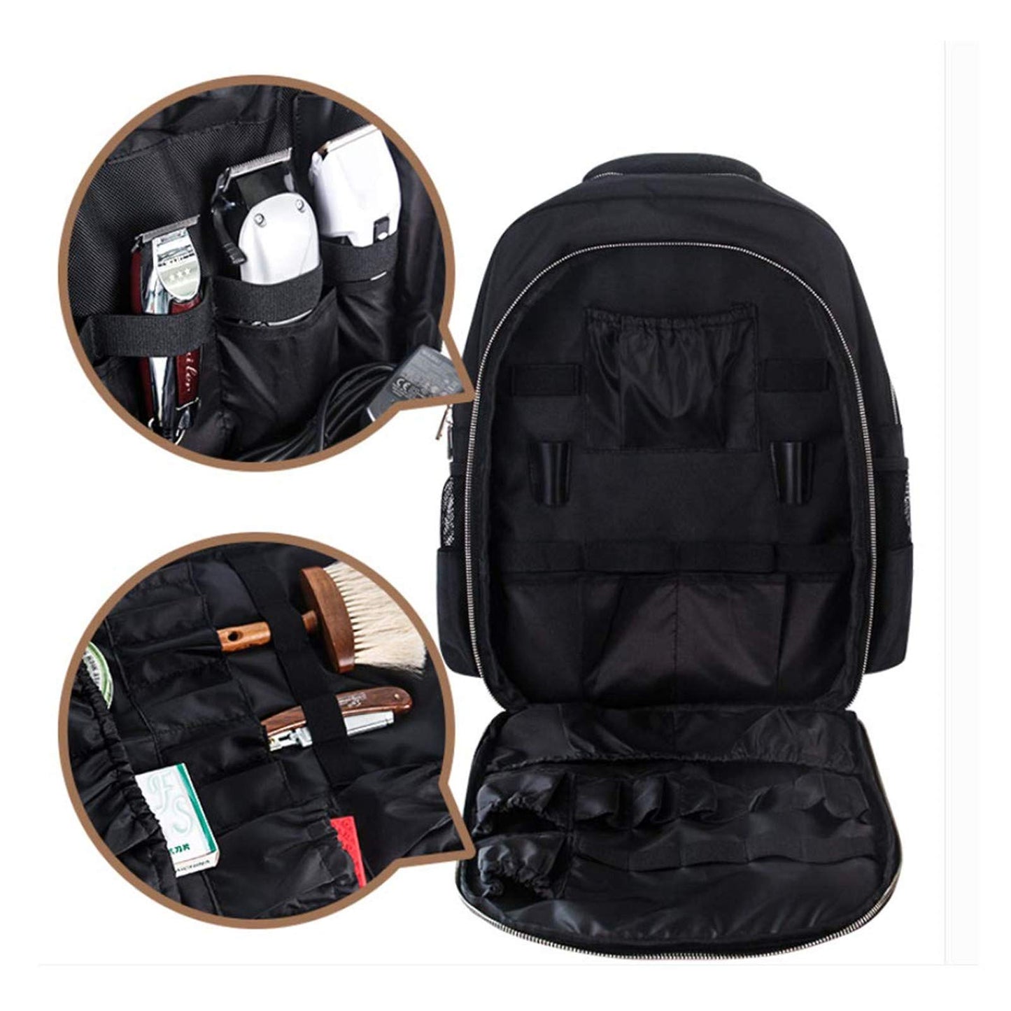 NADAENMF Barber Supplies Bag Organizer for Clippers and Supplies, Portable Clipper Bags and Cases for Men, Hairstylist Clipper Backpack for Barber Accessories Cosmetology Bag