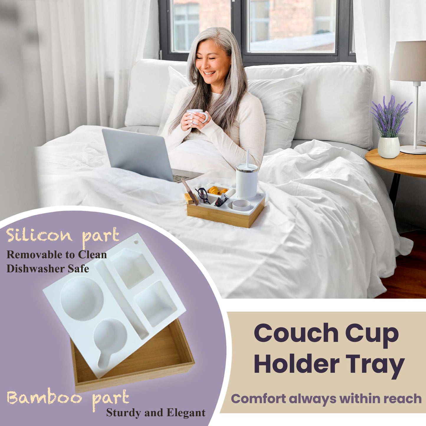 Lavender Get Well Recovery Gift – A Comforting Care Package for Women After Surgery, Perfect for Chemo Patient Gifts or as a Ready-to-Send Comfort Basket for a Quick Pick Me Up to Help Her Feel Better