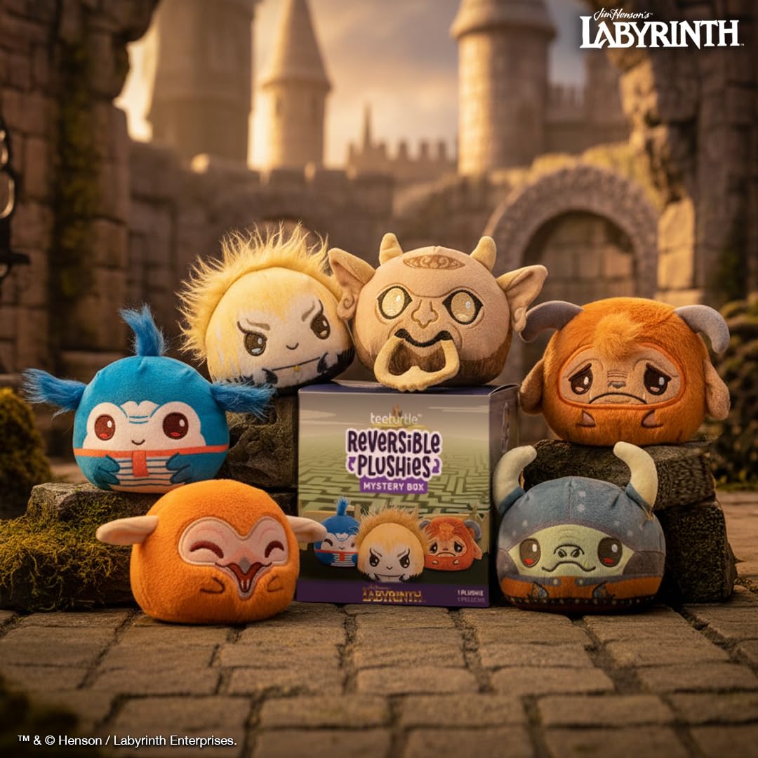 TeeTurtle Labyrinth 3" Reversible Plushie Blind Box - Cute Kawaii Soft Mystery Stuffed Animal - Set of 12