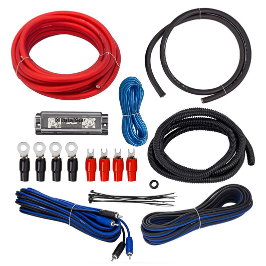 4 Gauge Amp Wiring Kit by InstallGear - Complete Subwoofer Wiring Kit with Power, Ground, RCA Cables - Soft Touch CCA Cable Set for Amplifier Installation - 17ft Length