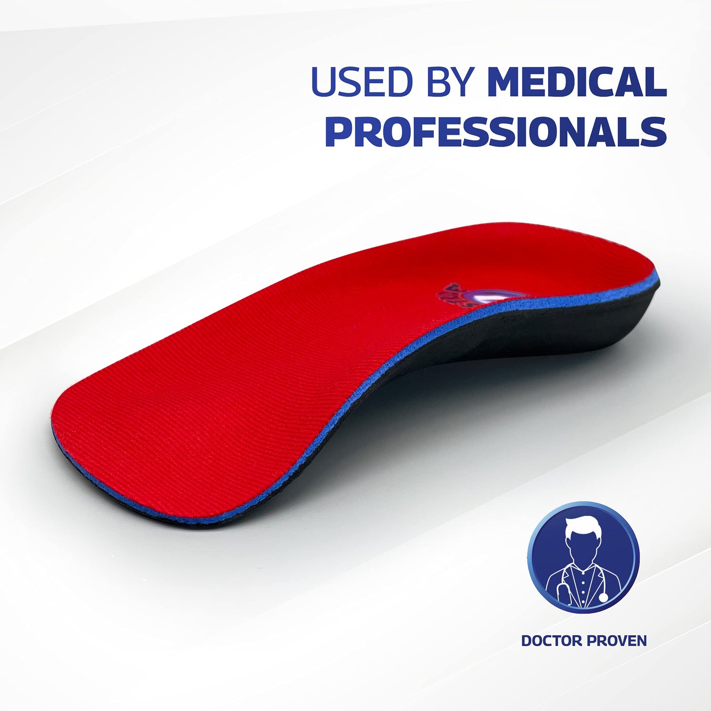 Pure Stride Professional 3/4 Length Orthotics - Shoe Insole & Support for Metatarsals, High Arch, Flat Feet - Pain Relief for Plantar Fasciitis, Arch, Heel - 1 Pair, Men's 11-11.5 / Women's 13-13.5