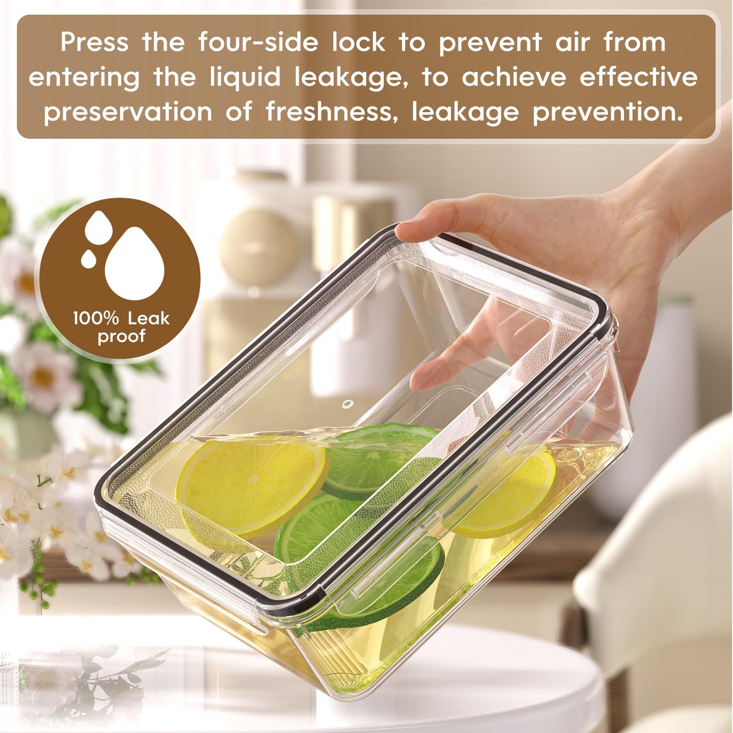 KEMETHY 70 PCS Food Storage Containers with Lids Airtight, Total 856oz, BPA-free, Food-grade, Eco-friendly Material, Leak Proof Plastic Containers, Microwave/Dishwasher Safe