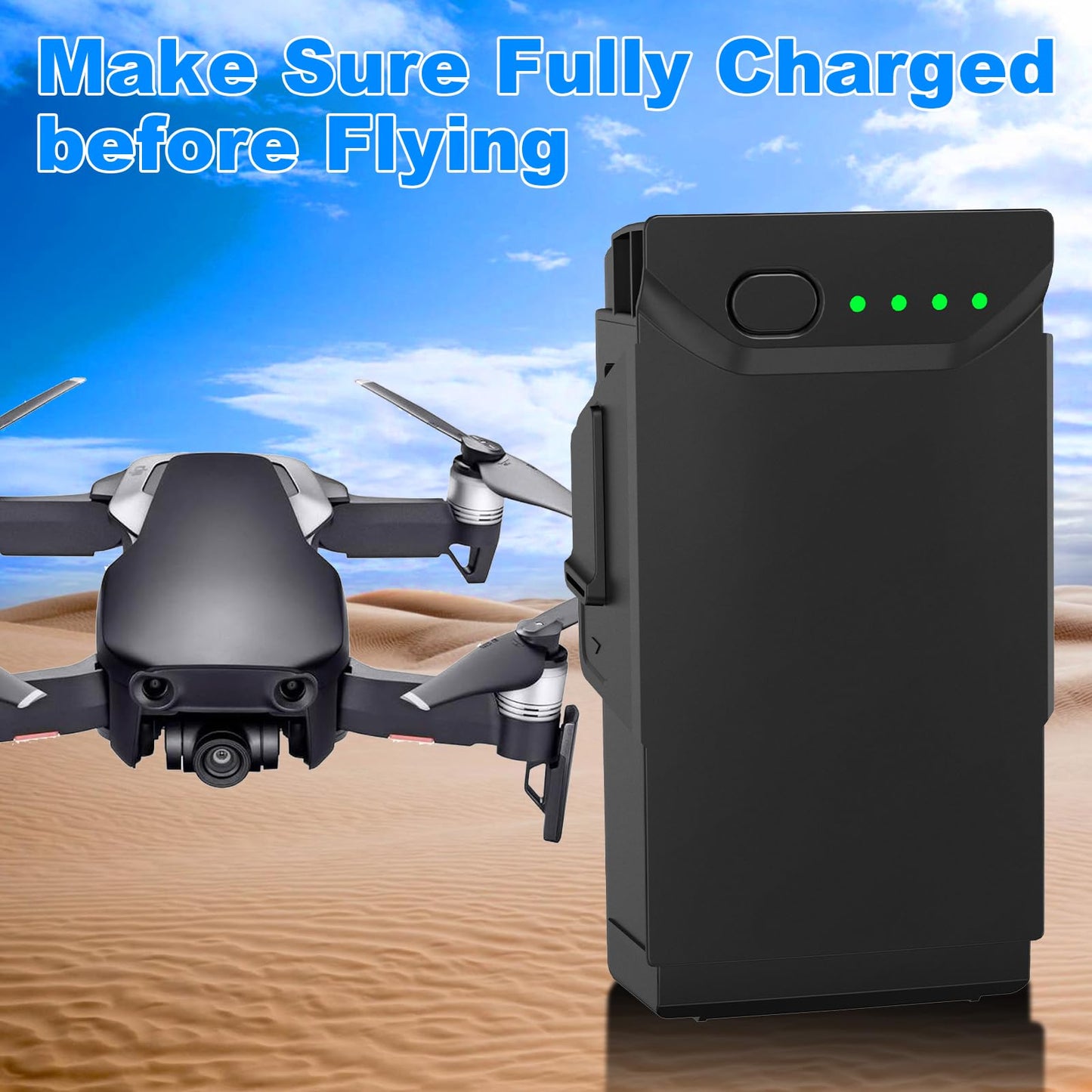 Dregin Mavic Air 1 Battery, 2375mAh 11.55V Intelligent Flight Battery for DJI Mavic Air 1 Drone (21 Mins Maximum Flight Time)