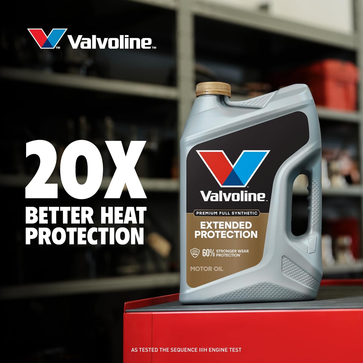 Valvoline Extended Protection Full Synthetic Motor Oil SAE 0W-20 1 QT, Case of 6