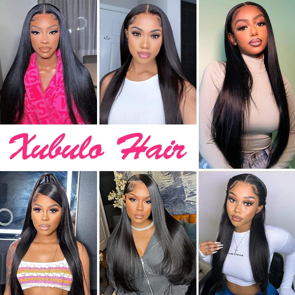 XUBULO 30 Inch Lace Front Wigs Human Hair 200 Density Real Human Hair Wig 13x4 HD Lace Front Wigs Human Hair Pre Plucked straight human hair wigs Frontal Wigs Human Hair