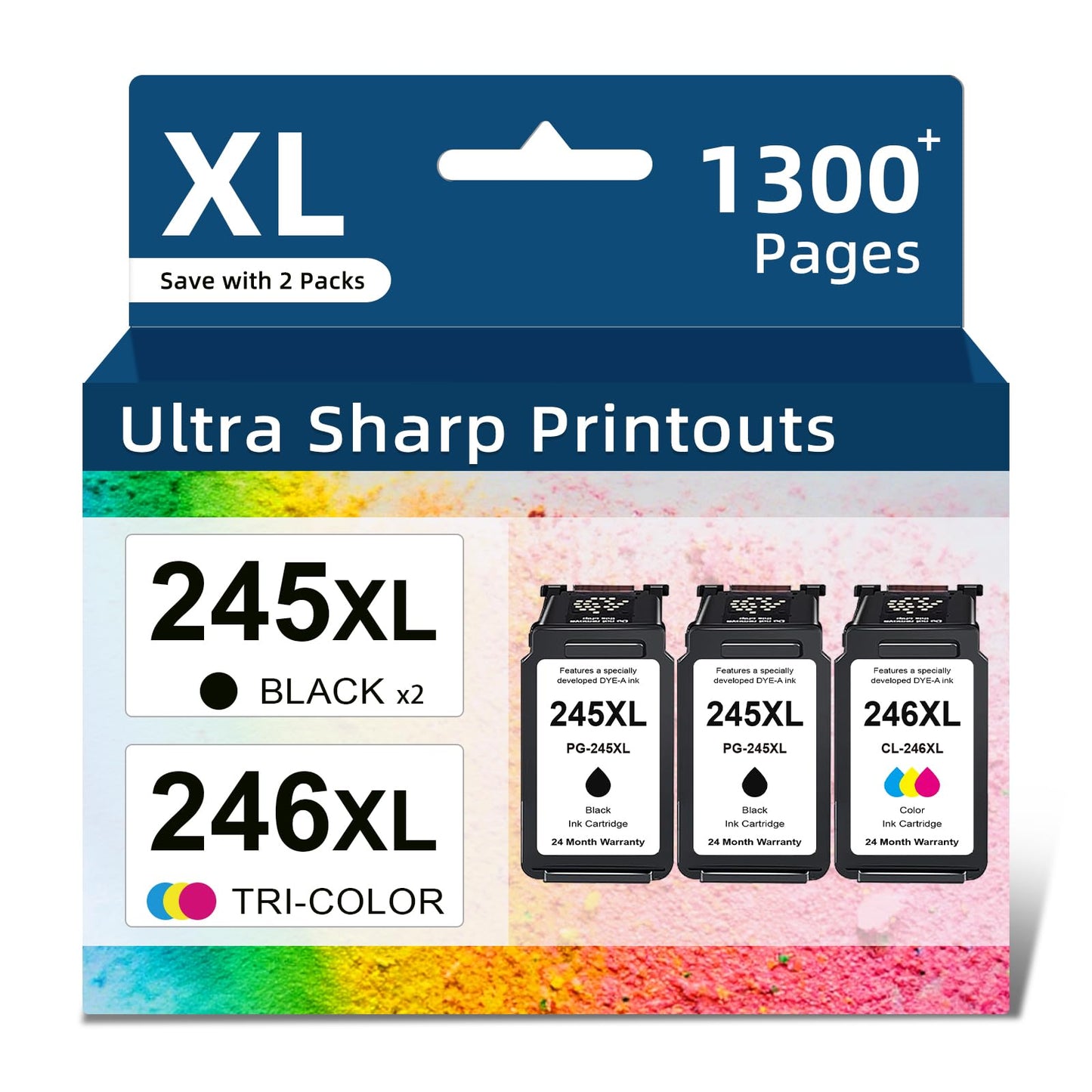 Ankink Compatible Ink Cartridge Replacement for Canon 245XL 246XL PG 245 CL 246 XL PG245XL (Black Color,3-Pack) for MX490 TR4520 TS3322 TR4522 TR4500 TS3122 TS3300 MX492 MG2522 TS3100 TS3320 MG2500.