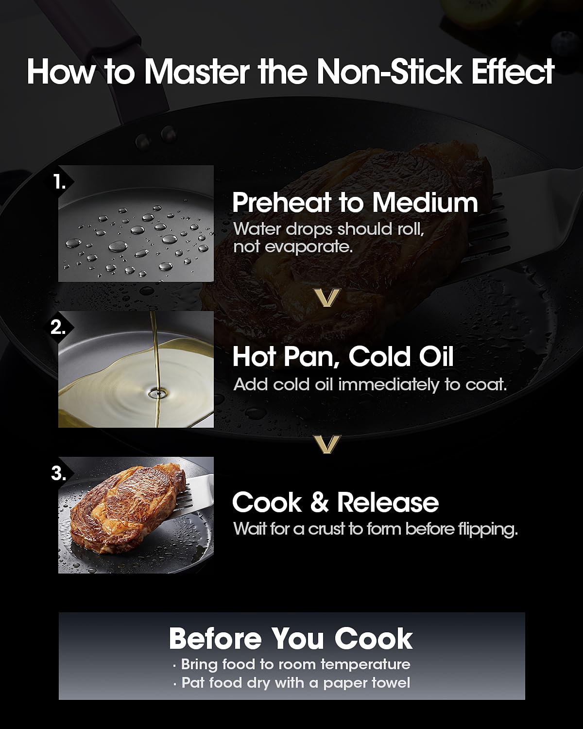 stackbear Carbon Steel Frying Pan 10 Inch, Nitrided Carbon Steel Skillet, Preseasoned Rust Resistant Cooking Pan, Induction & Oven Safe Professional Cookware