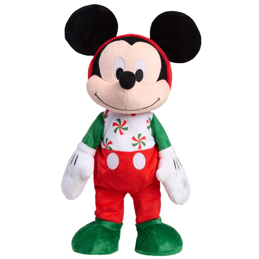Disney Holiday Feature Plush - Mickey, Kids Toys for Ages 3 Up, Gifts and Presents
