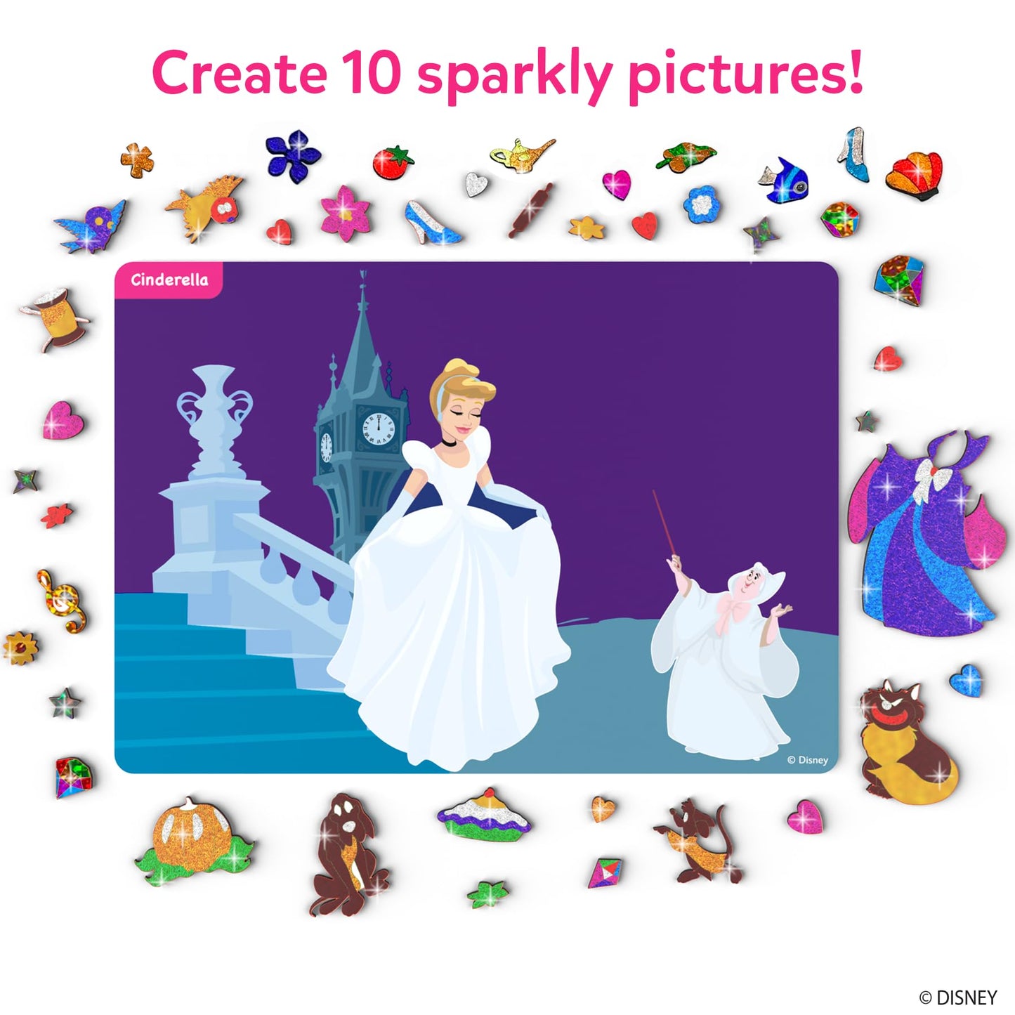 Skillmatics Foil Fun - Disney Princess, Easter Basket Stuffers, No Mess Art for Kids, Craft Kits & Supplies, DIY Creative Activity, Gifts for Girls & Boys Ages 4, 5, 6, 7, 8, 9