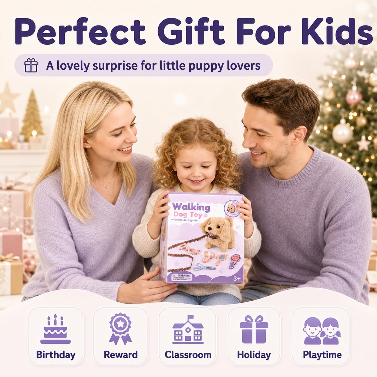 17 Pcs Robot Dog Toys for Girls 3 4 5 6 Year Old, Mini Interactive Realistic Walking Barking Robot Puppy Toys, Pet Care Pretend Play Set with Van Carrier & Grooming Set, Birthday Gifts for Girls 3-8