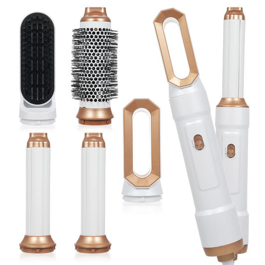 Layhou 5-in-1 Hot Air Comb Home Use Straight Hair Curly Hair Blow Dryer Comb Multi-function Hair Styling Tool