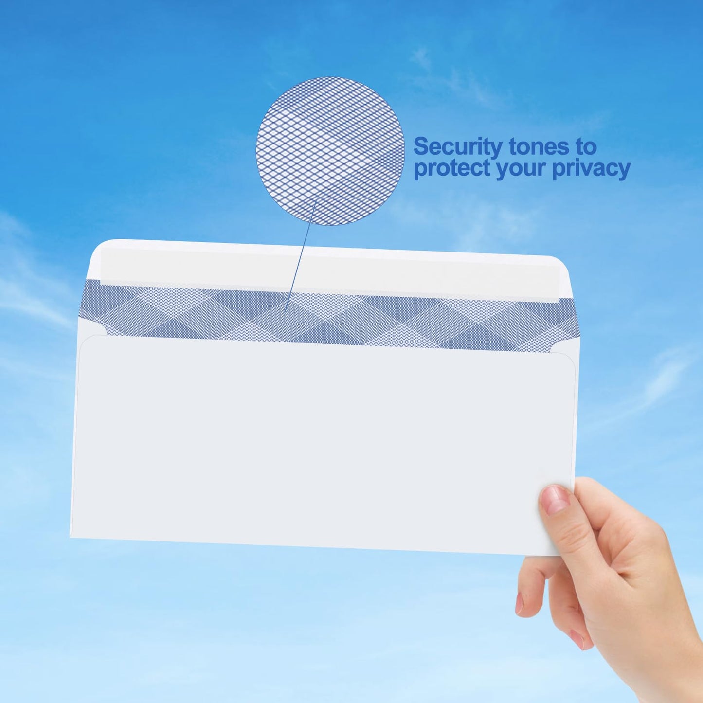 750#10 Security Envelopes, PANDRI Self Seal Windowless Envelopes, Security Tint Pattern for Secure Business Mailing, Invoices and Statements, Size 4-1/8 x 9-1/2 Inch - 24 LB
