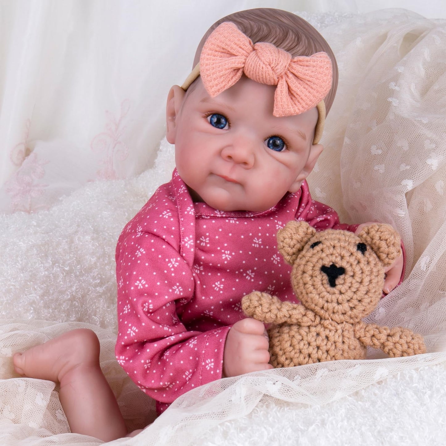 Aori Reborn Baby Dolls Girl - 20 Inch Realistic Newborn Lifelike Baby Doll with Hand-Painted Features & Weighted Cloth Body - Cuddle Companion Doll, Gift for Seniors, Collectors & Kids 3+