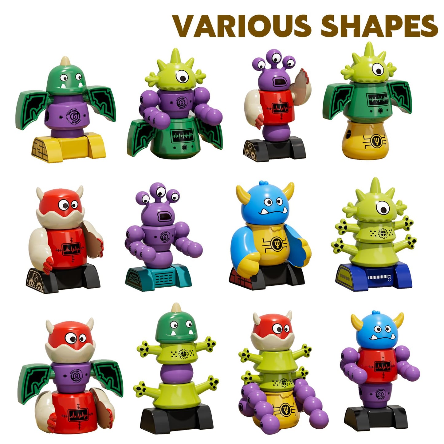 Magnetic Monster Robot Toy for Kids 3-5 Years Old, Magnetic Blocks Stacking Transform Toys for Kids with Storage Box, Set for Kids Age 3 4 5 6 7 Years Old Boys, Christmas & Birthday Gift