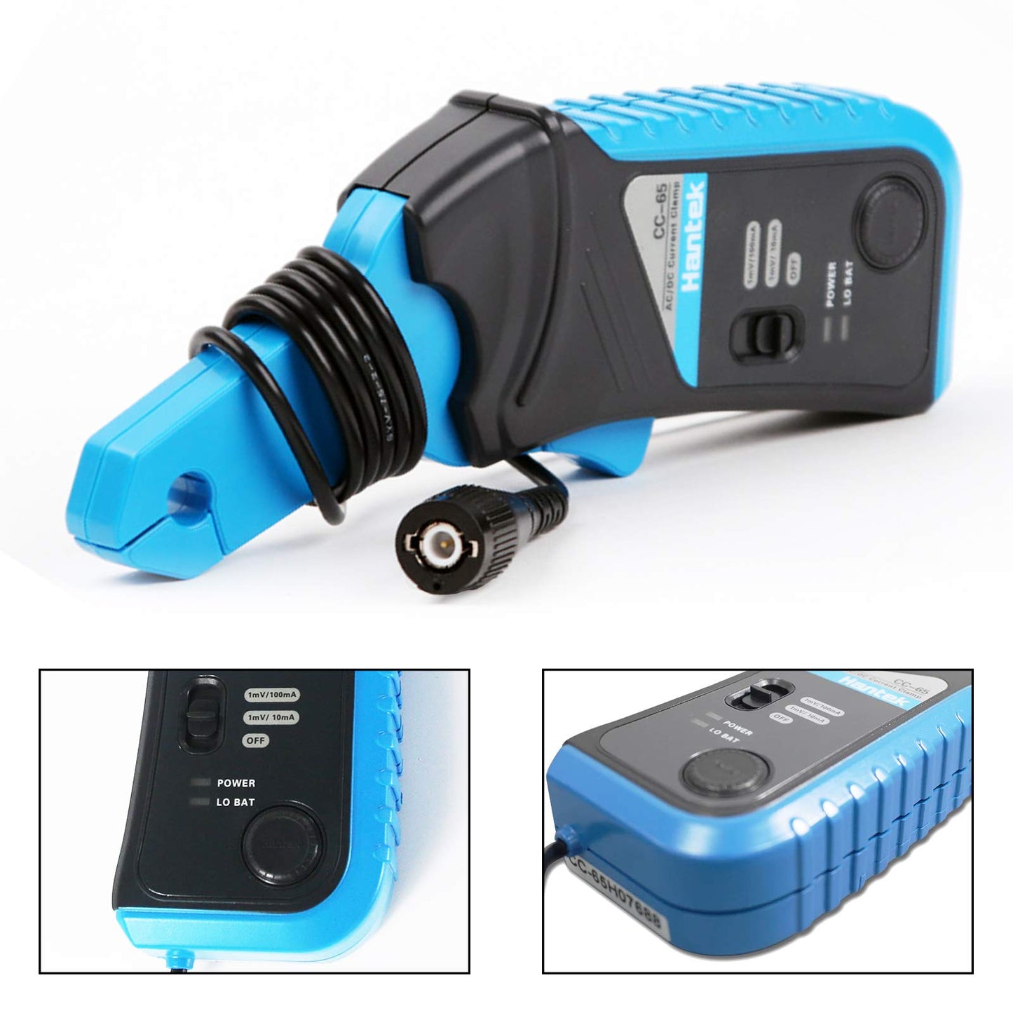 Hantek CC-65 AC/DC Multimeter Current Clamp Meter with BNC Connector Up to 20 kHz 20mA to 65A DC