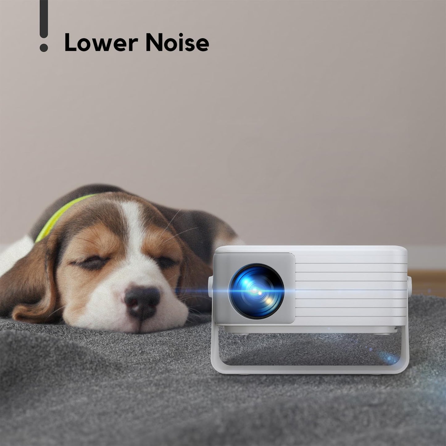 Mini Projector with WiFi and Bluetooth, AKIYO 2026 Upgraded Projector 1080P Support, 360° Rotating, Portable Projector for Home Theater/Outdoor, Compatible with iOS/Android/Laptop/PS5