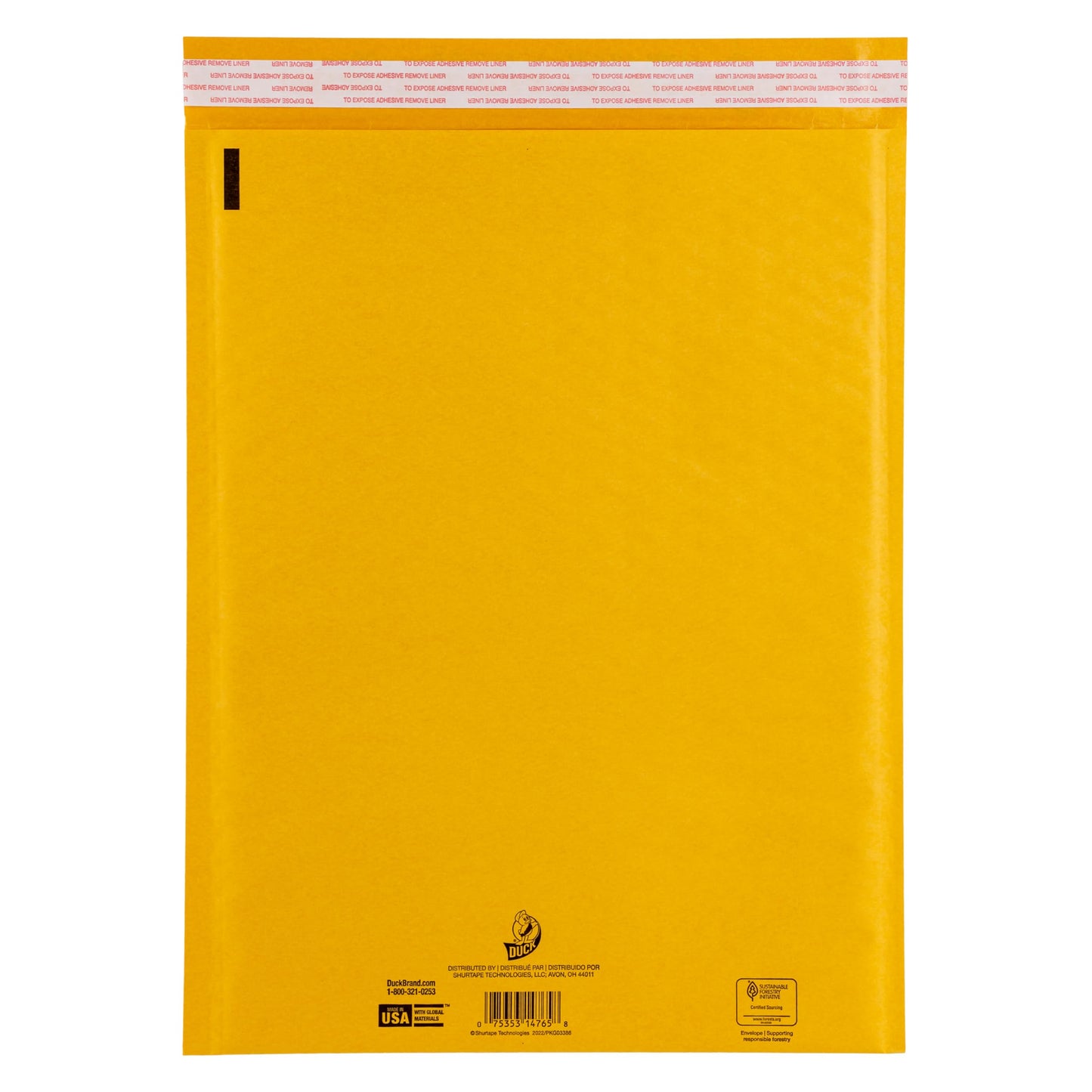 Duck Brand #5 Kraft Bubble Mailer, Manila, 10.5 inch x 15 inch, 25 Pack