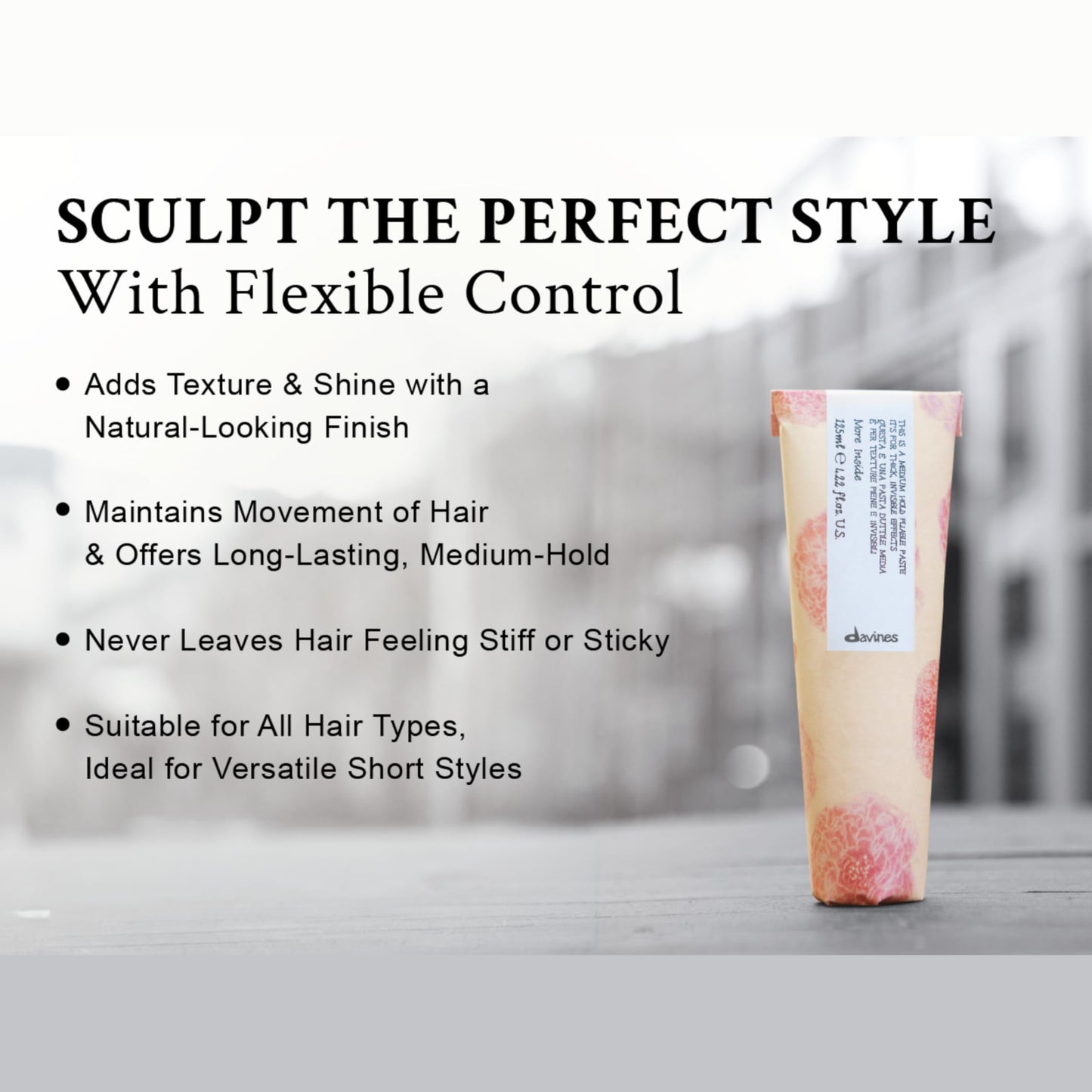 Davines This is a Medium Hold Pliable Paste, Non-Sticky And Textured Styling For Long-lasting Flexible Finish, 4.23 Fl. Oz.