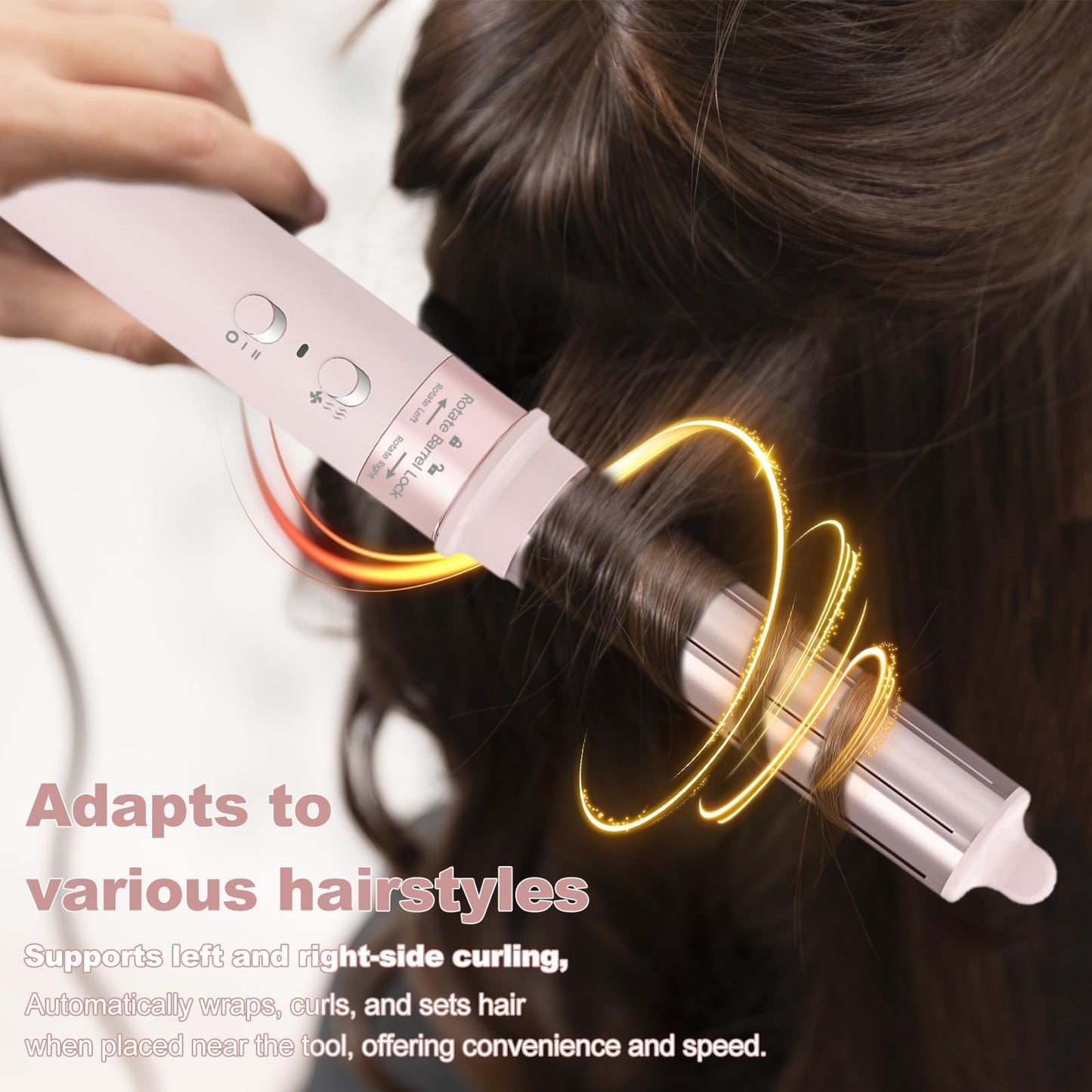 6 in 1 Hair Dryer Brush Set High-Speed 110,000 RPM Ionic Hot Air Styler with Auto Curlers Intelligent Heat Control Negative Ionic Blow Dryer for Fast Drying Curling Straightening Volumizing with Case