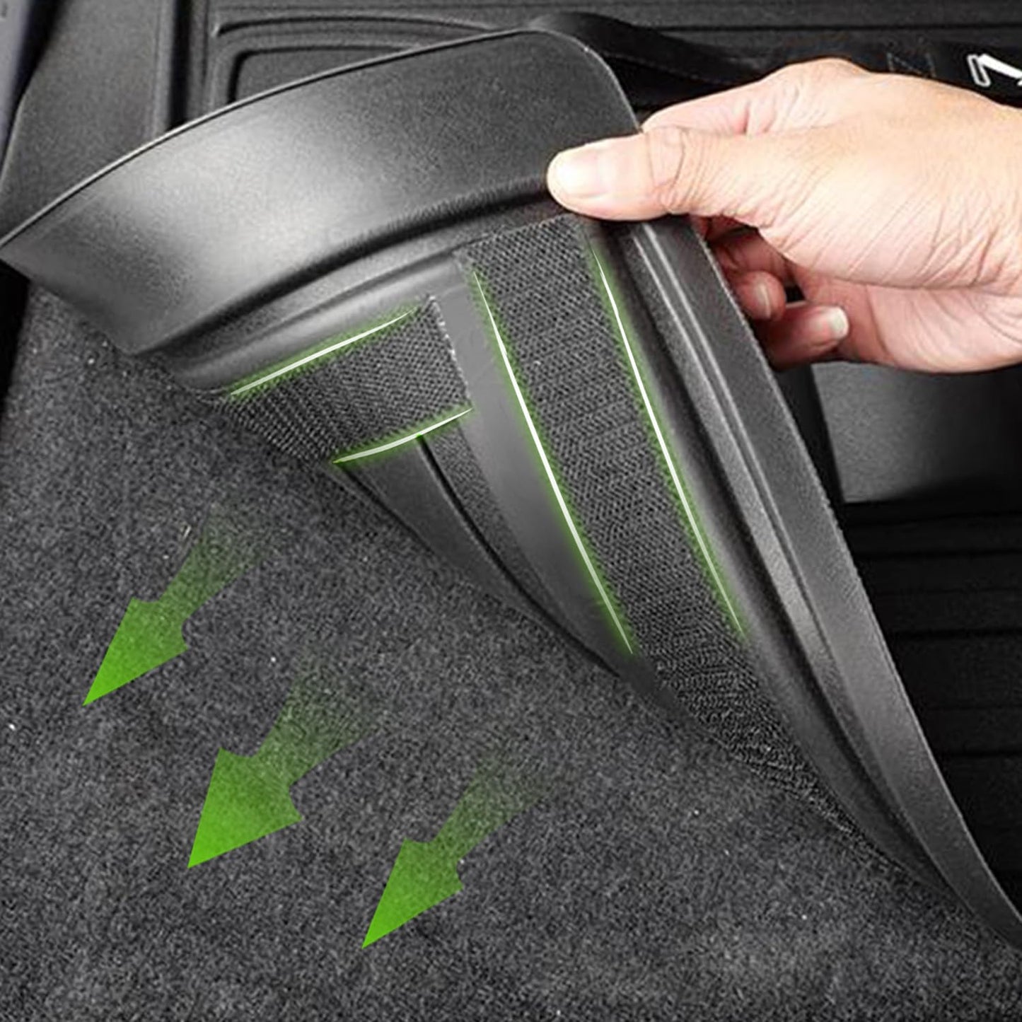 Liizoo Cargo Liner for Volkswagen VW Atlas Cross Sport (5 Passenger Models Only) 2020-2024 2025 All Weather Cargo Mat, Fit TPE Anti-Slip Car Seat Back Protector Accessories (with Backseat Mat)