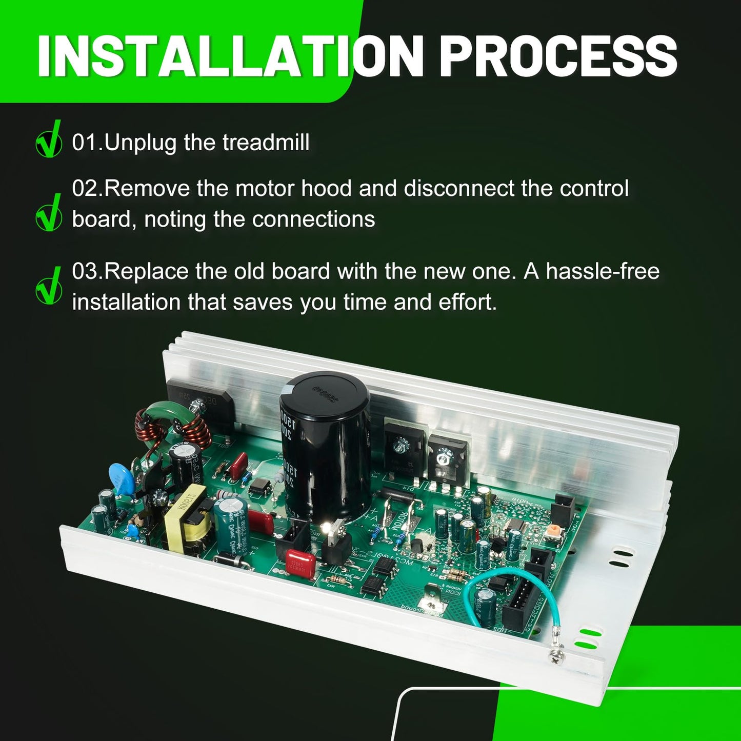 LEAPTREND MC2100LTS-30 259522 Treadmill Motor Control Board, Treadmill Controller Motherboard Compatible with Epic, FreeMotion, Gold's Gym, Health Rider, ProForm, Reebok (Icon) Models