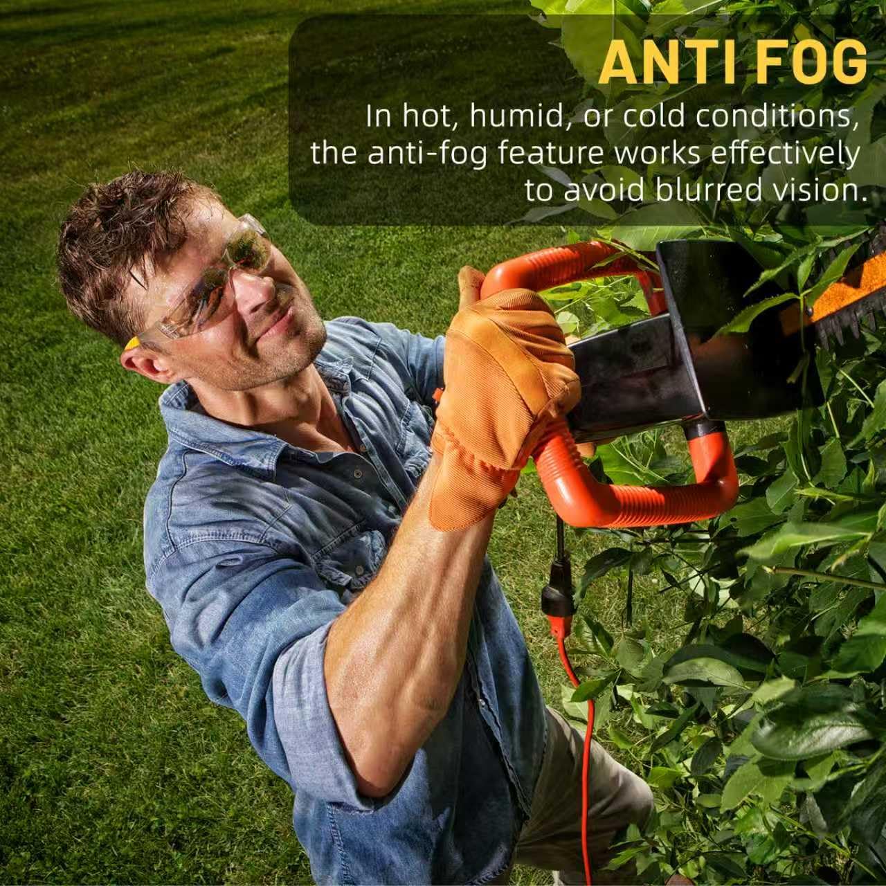 Salfboy 50pcs Scratch Resistant Anti Fog Safety Glasses, ANSI Z87.1 Certified for Lab, Construction, Jobsite and Gardening