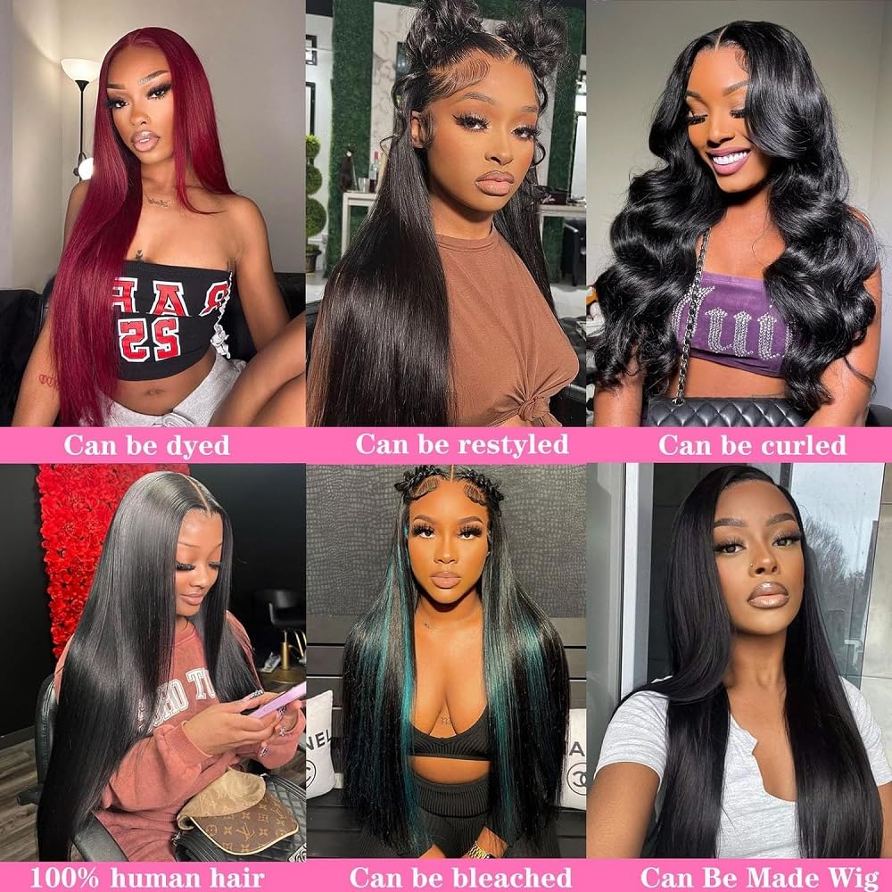 10A Straight Bundles Human Hair 16 18 20 Inch Brazilian Straight Human Hair Bundles 100% Unprocessed Virgin Weave 3 Bundles Deal Natural Black Color