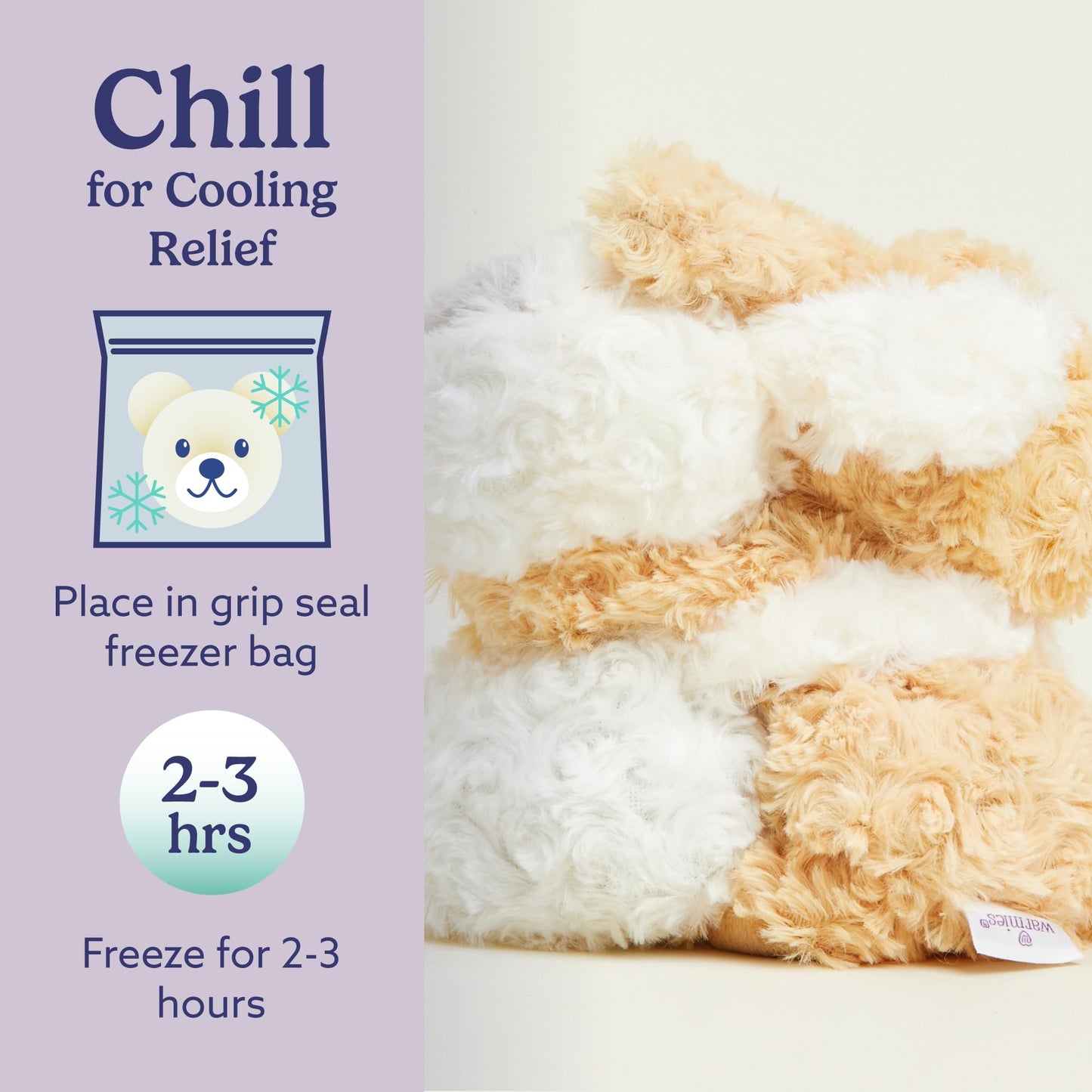 warmies Hugs Duo, Microwavable & Weighted Stuffed Animals, Puppy - Heated Stuffed Animal Plushie for Warmth & Comfort - Cute Soft Plush Toys for Adults & Children (Boys, Girls, Babies & Toddlers)