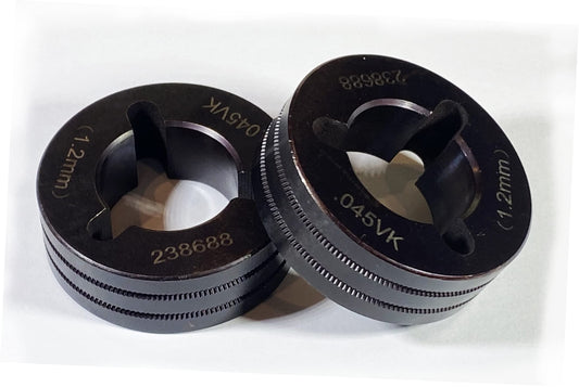 2-PK Drive Roll Replacement For Miller Millermatic 200/210/212/250/251/252/DVI/Pulser/Vintage (VK-Groove .045" 2-PK)