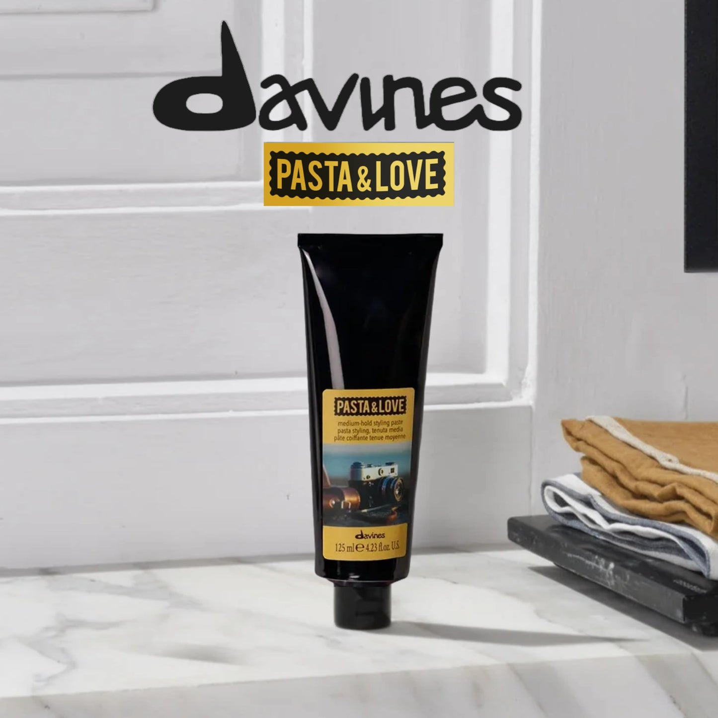 Davines Pasta & Love Men's Medium Hold Styling Paste, For Workable And Texturized Hairstyles, 4.23 fl. Oz