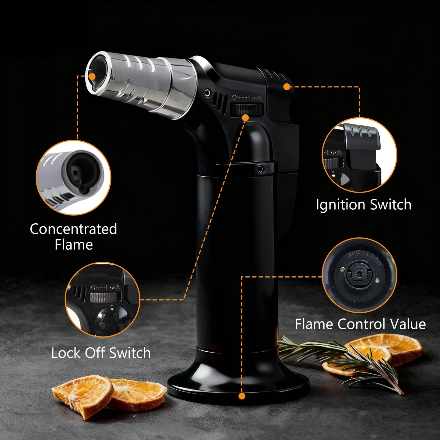 Whiskey Smoker Kit with 2 Crystal Clear Ice Ball Makers, Torch Included, 6 Wood Chip Flavors, Old Fashioned Cocktail Smoker Kit, Bourbon Whiskey Gifts for Men, Dad (No Butane)
