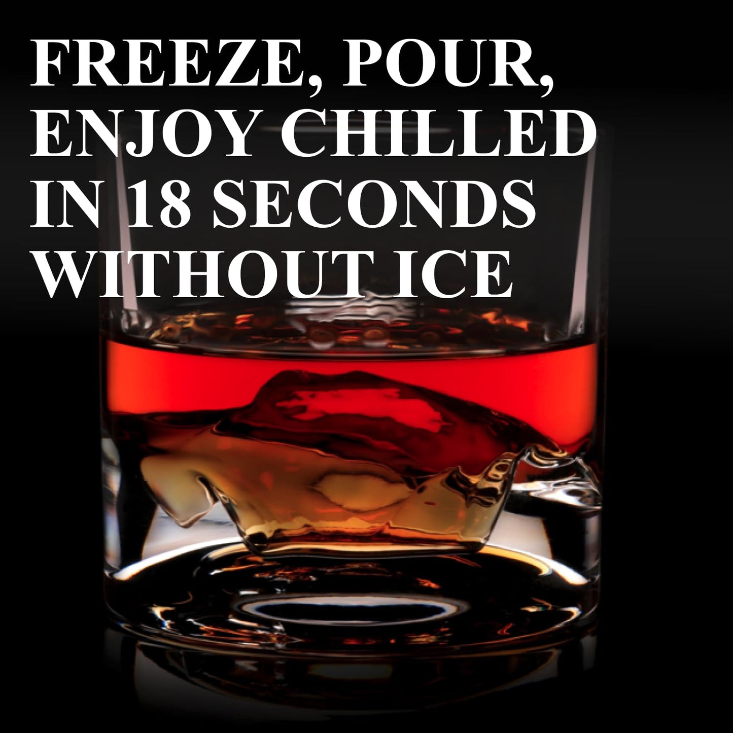 LIITON Fathers Day Whiskey Glasses for Dad, American Peaks Set of 4, Thick Heavy Crystal 3D Mountain Bourbon & Cocktail Glasses, Chills 18 Seconds Without Ice, 10 oz