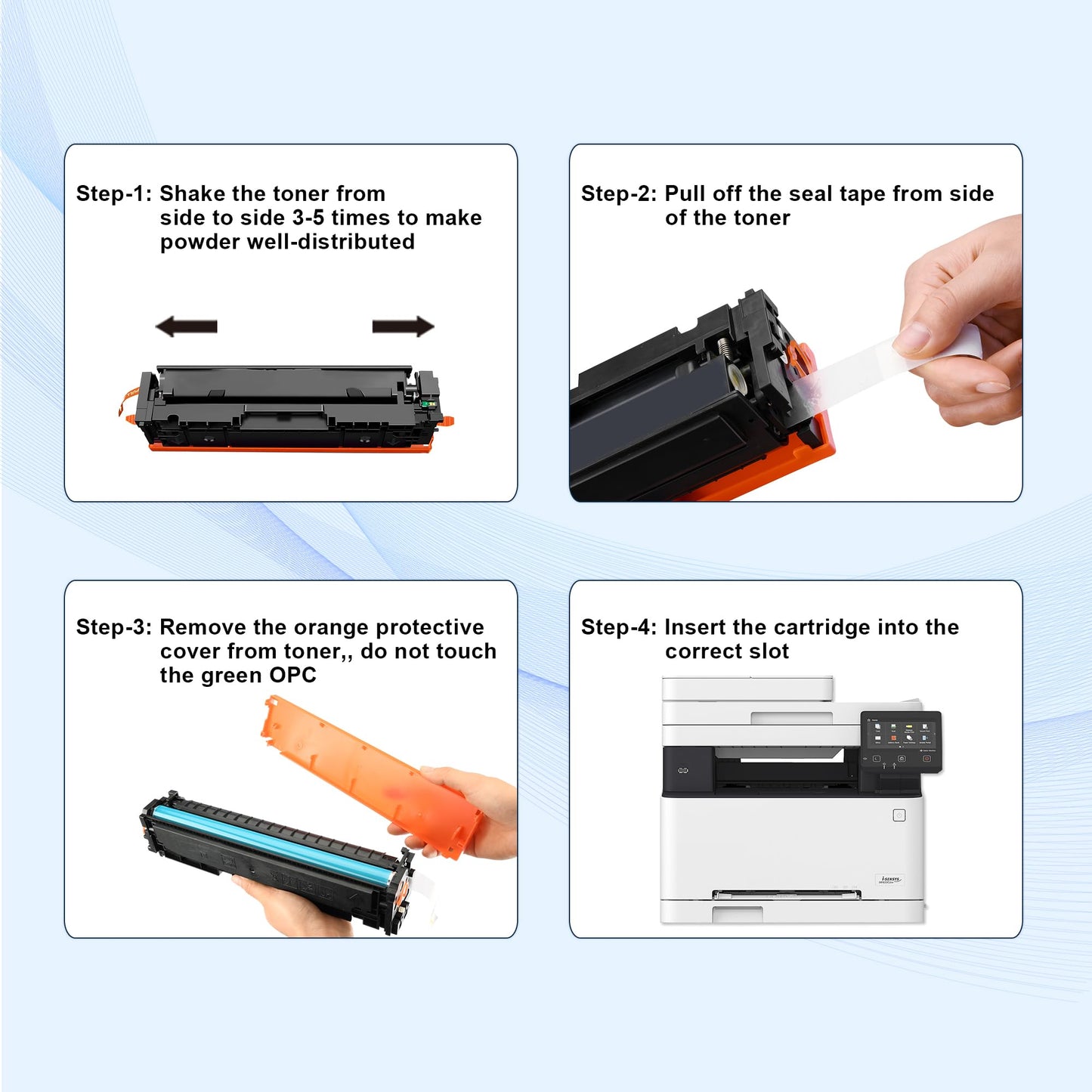 131A 131X Toner Cartridge 4 Pack CF210X CF211A CF212A CF213A Works with HP Laserjet Pro 200 Color M251nw,MFP M276nw (Black, Cyan, Yellow, Magenta)