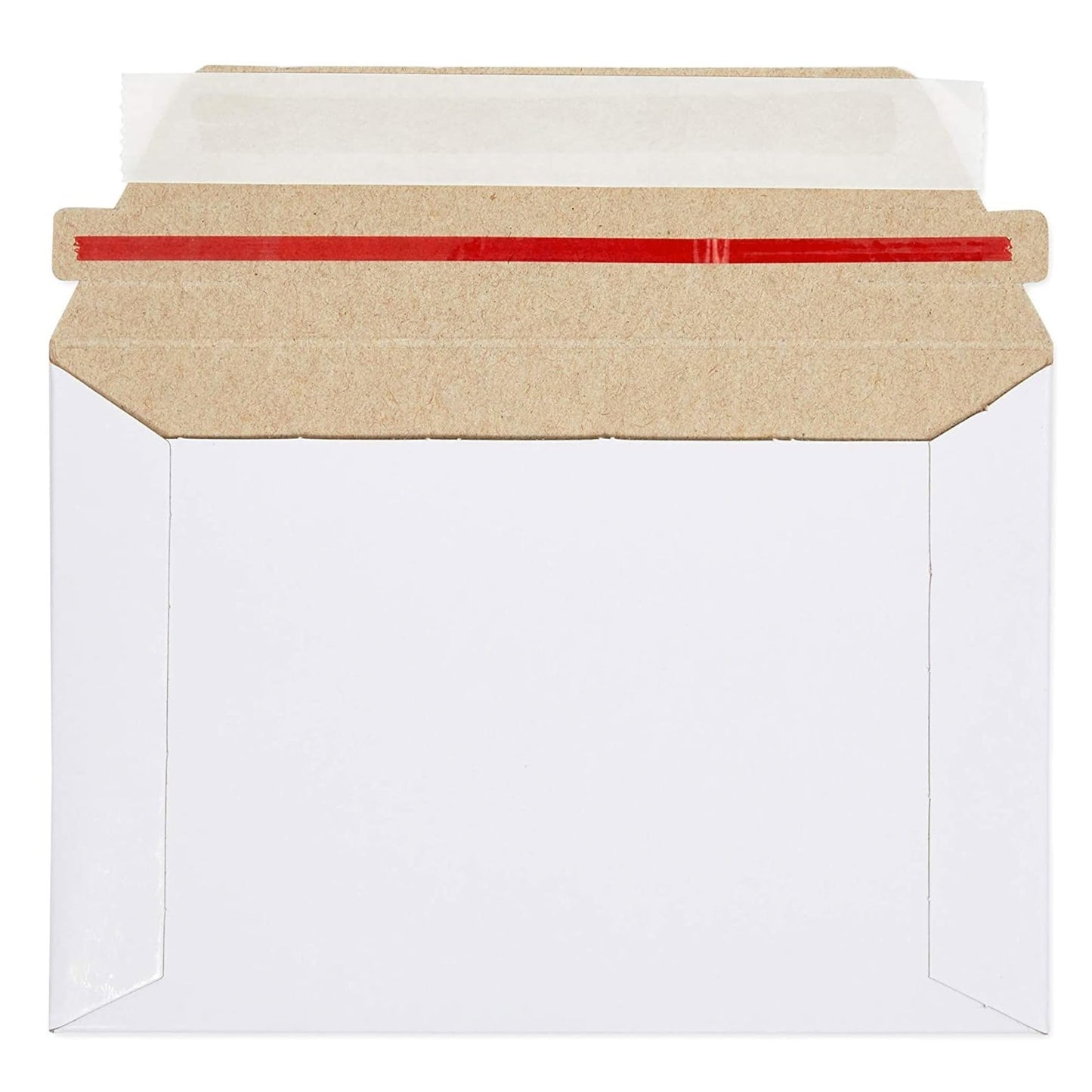 Mailing Envelopes - 6.5 x 4.5 in, White, 100 Count, Flat Peel & Seal - Thick Cardboard Envelopes, Photo Mailers & Trading Card Mailers