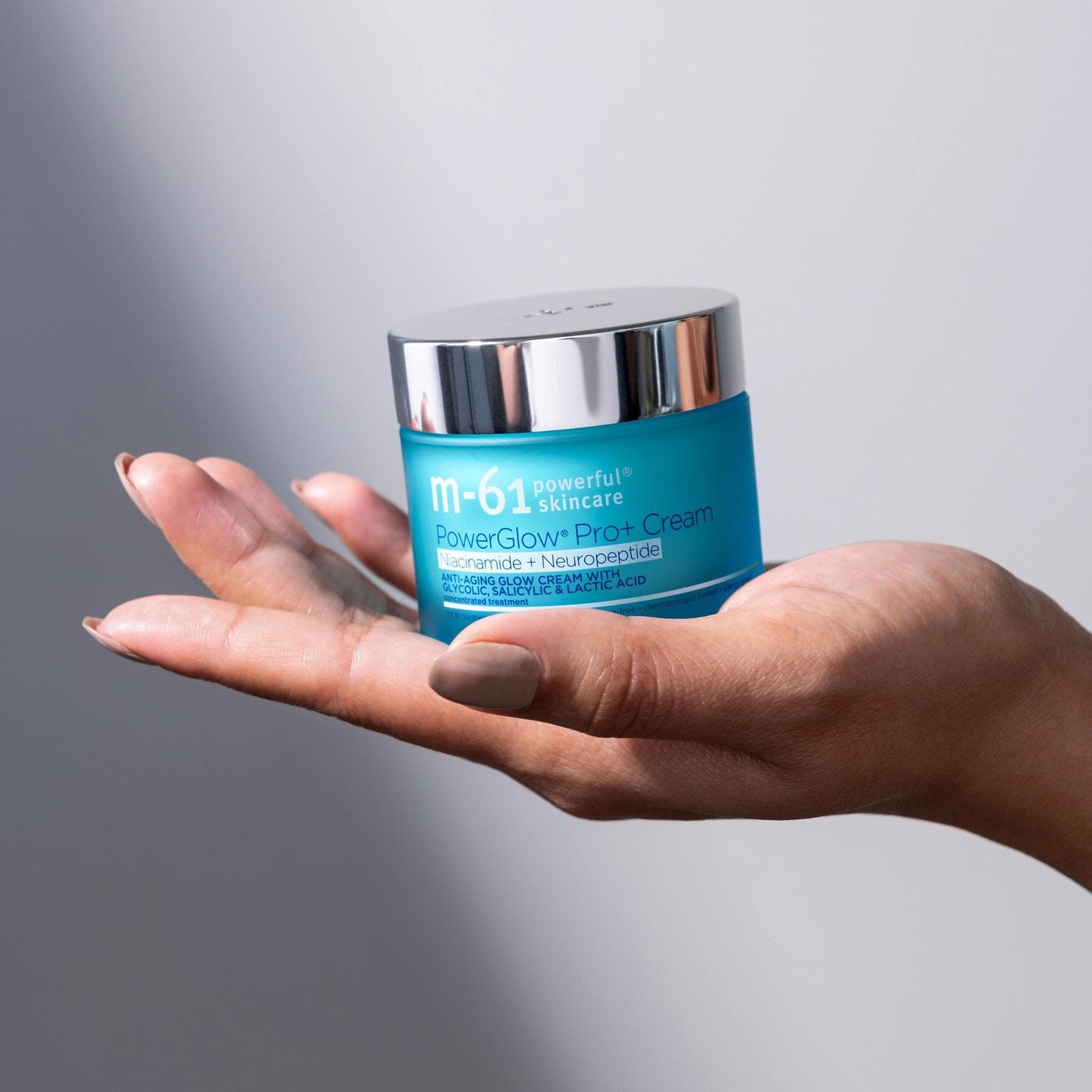 m-61 PowerGlow Pro+ Niacinamide+Neuropeptide Cream - niacinamide and neuropeptide firming and retexturizing cream with glycolic, salicylic and lactic acid