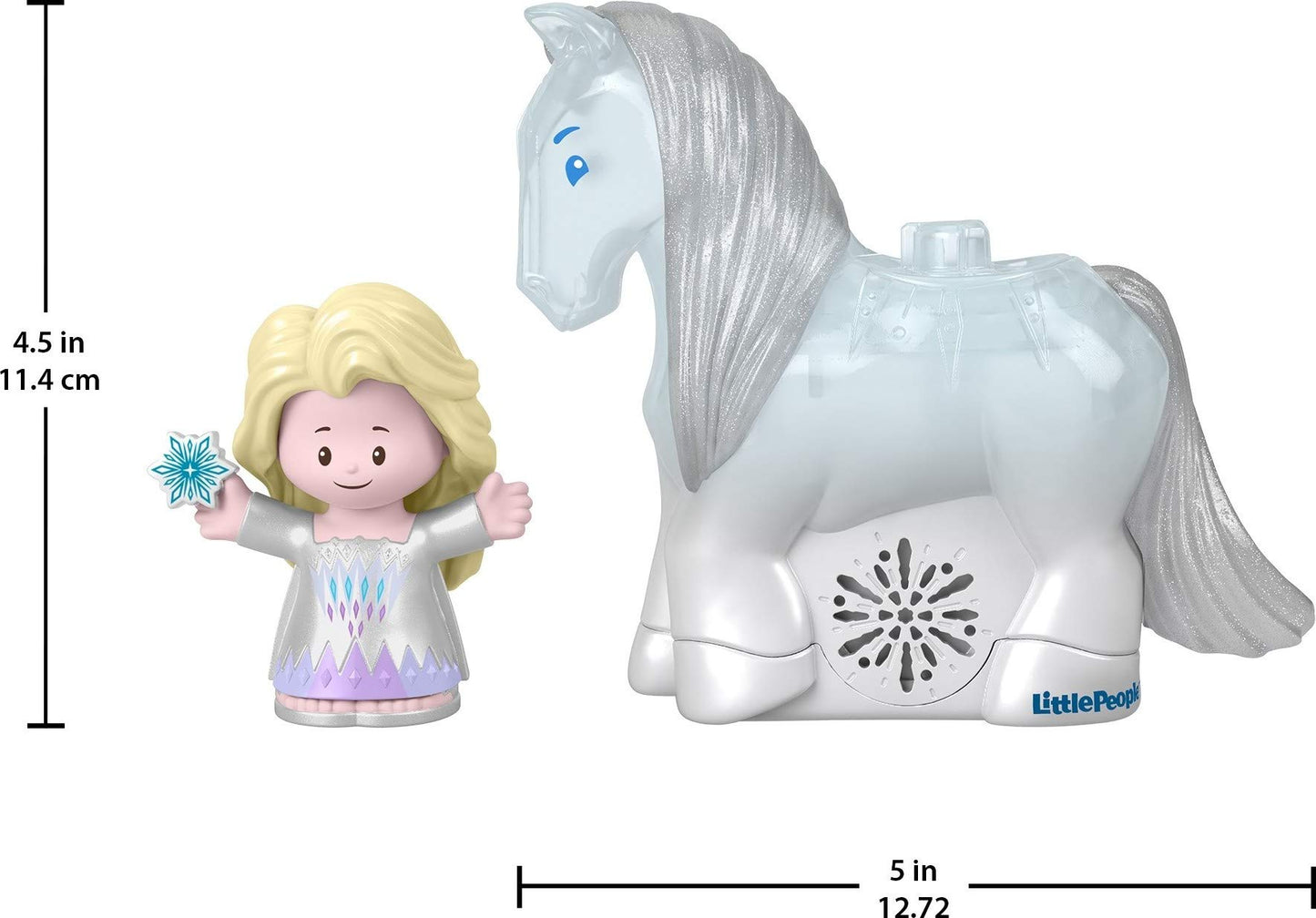 Fisher-Price Little People Toddler Toys Disney Frozen Elsa & Nokk Figure Set with Lights & Sounds for Preschool Pretend Play Kids Ages 18+ Months