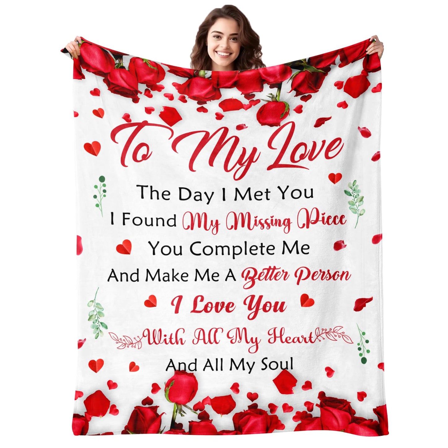Romantic Gift for Her Wife Girlfriend - To My Love Blanket - Anniversary Birthday Gifts for Women - I Love You Gift for Her - Wife Girlfriend Birthday Gift Ideas - Christmas Valentines Day - 60"x 80"