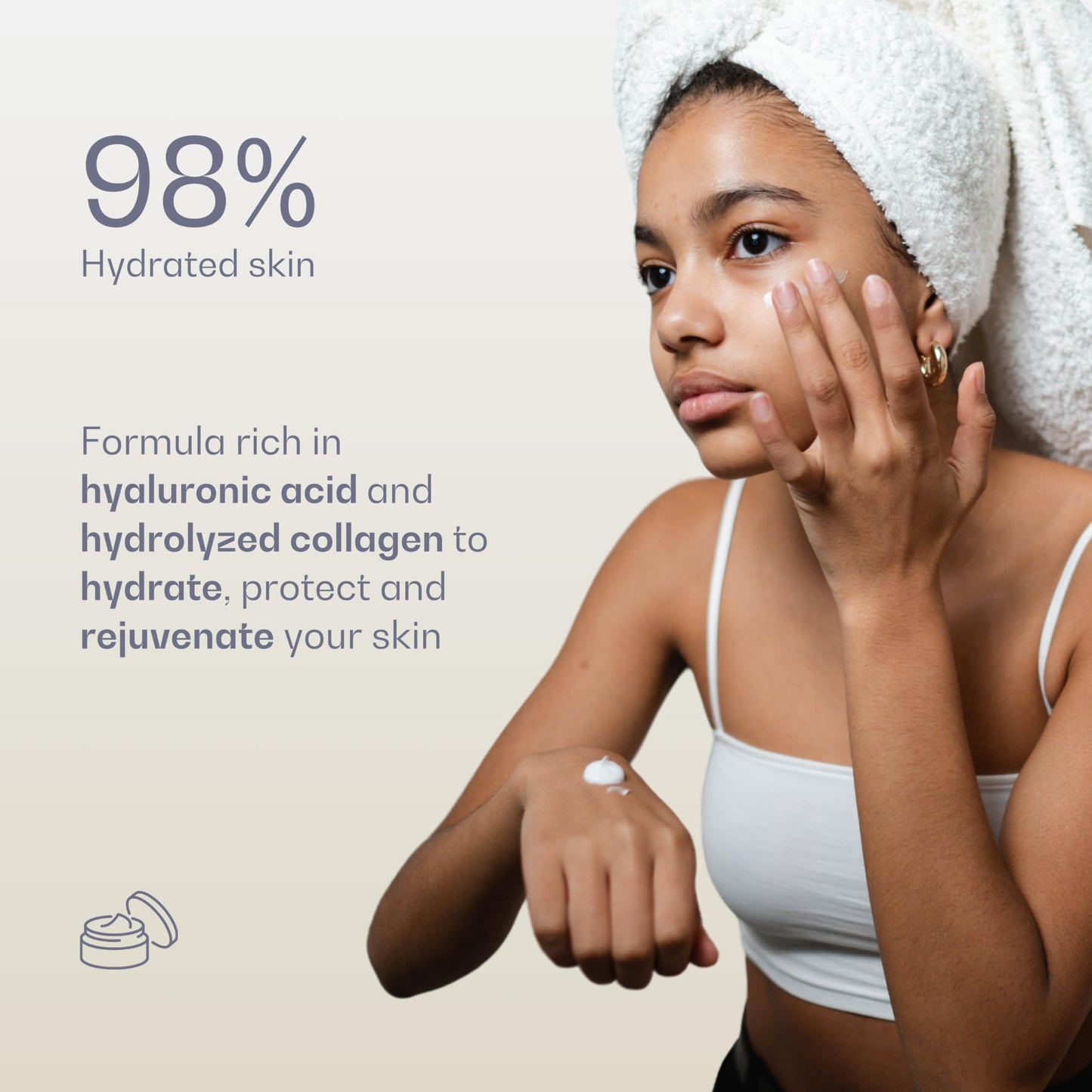 The Blue Formula Hyaluronic Acid Youth Renewal Day Cream | Anti-Aging Moisturizer for Wrinkles and Fine Lines | Hydrating, Firming, and Smoothing Skin Care Treatment | Hydrolyzed Collagen 1.7 Fl Oz