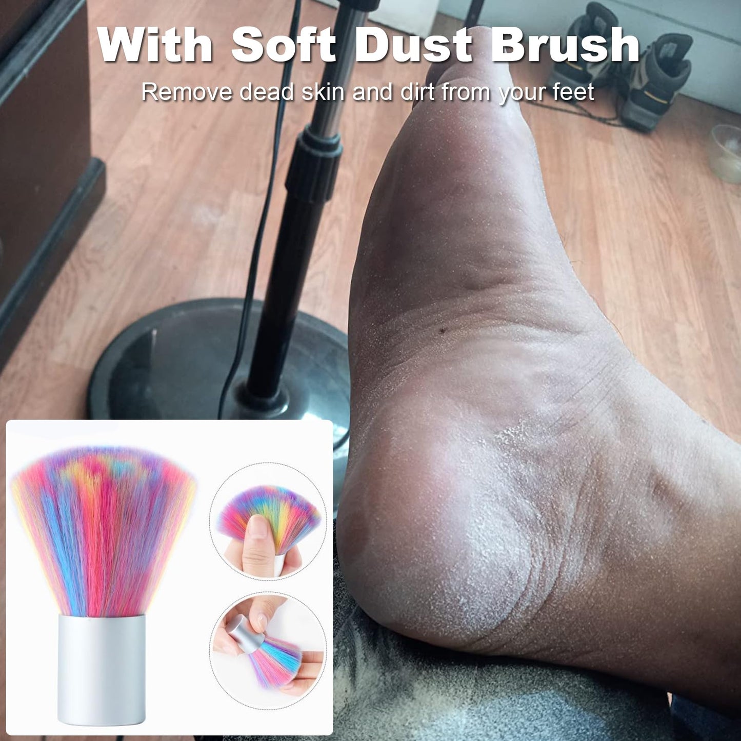 Electric Callus Remover for Feet, Powerful Electric Foot Callus Remover Adjustable Speed Electric Foot File with 60PCS Sanding Discs Pedicure Tools Feet Scrubber Dead Skin Foot Grinder, Pink