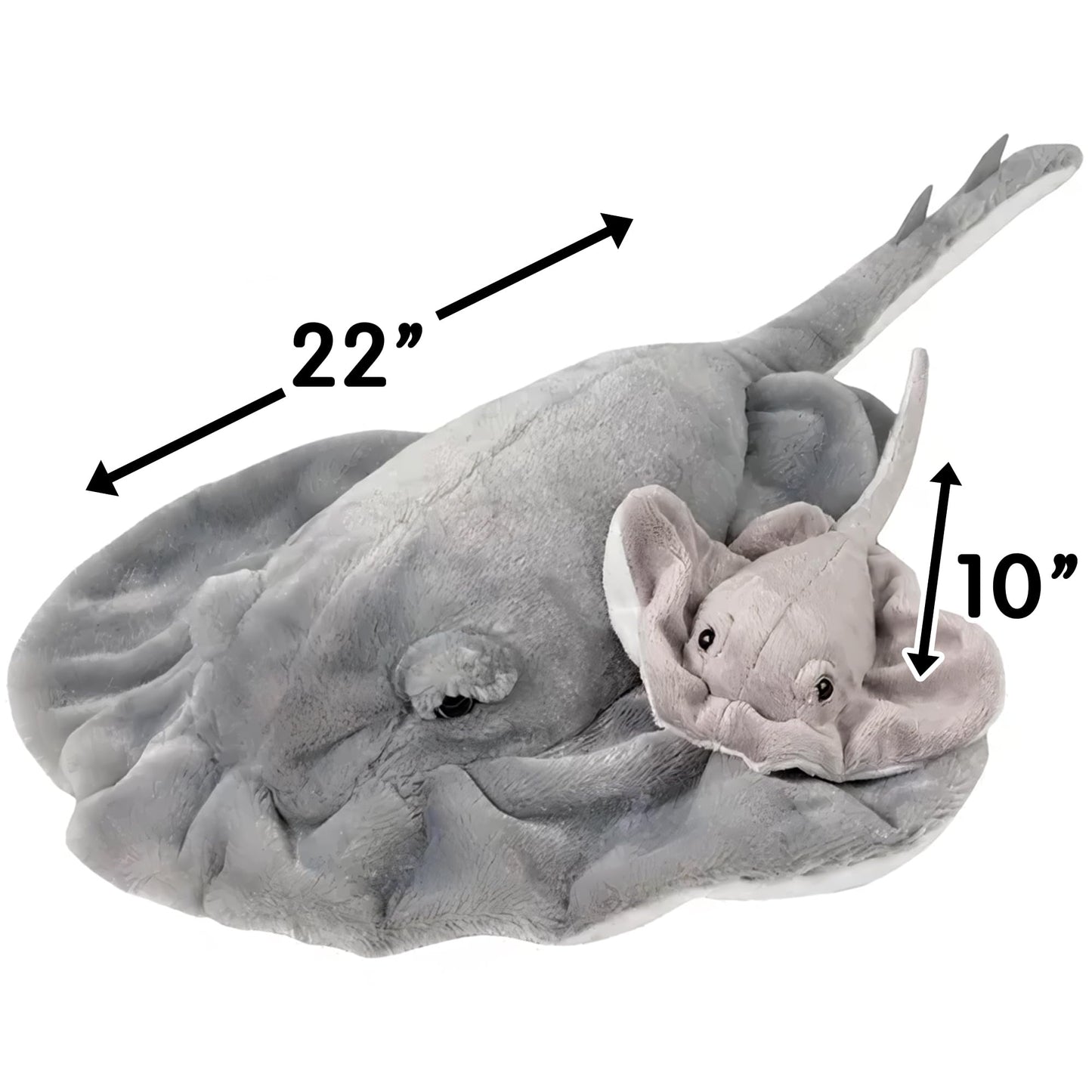 Adventure Planet Birth of Life Stingray with Baby Plush Toy 22" Long