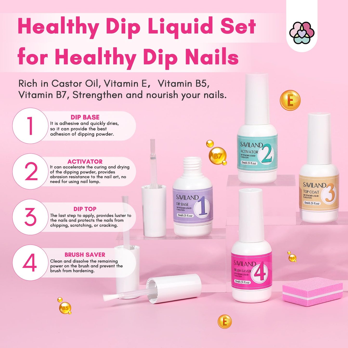 SAVILAND Dip Powder Nail Kit with Drill: Starter Set 30 Colors Summer Spring Keratin Dip Nails Powder with Dipping Powder Liquid Set Activator Base Top Coat Cuticle Oil for DIY Manicure Nail Art