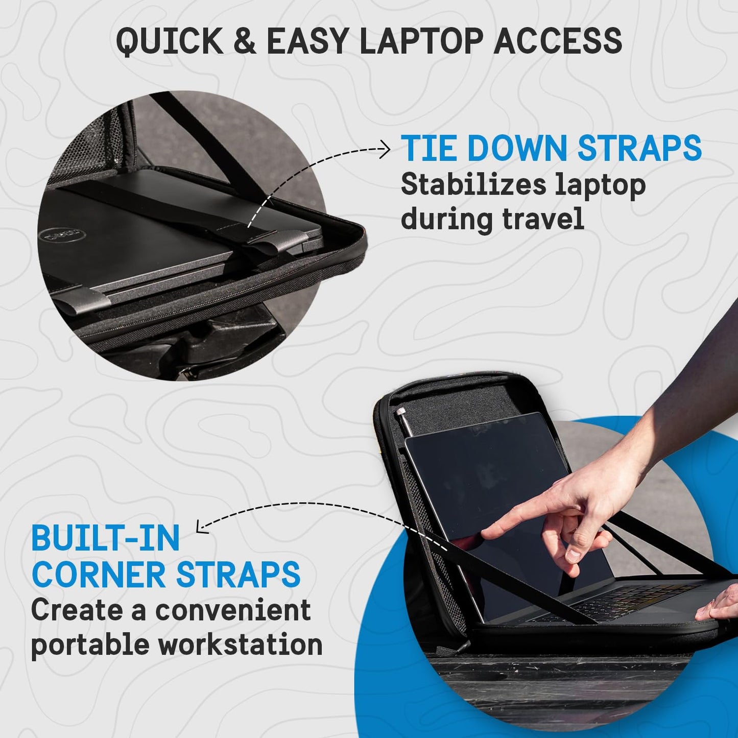 Pelican Adventurer Laptop Bag/Case 14.2 Inch - Elastic Carrying Handle, Secure Zip Lock, Waterproof, Scratchproof, Heavy Duty Laptop Sleeve for All Laptops 12 to 14.2 Inches - Black