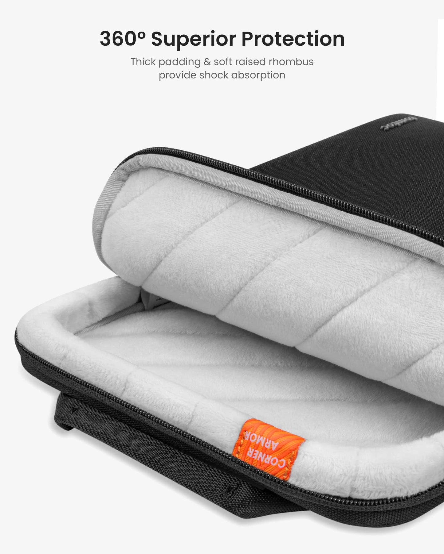 tomtoc Protective Laptop Sleeve for 2026 13 Inch MacBook Air M5/A3449, M4/A3240, M3/A3113, M2/A2681, M1/A2337, Fits MacBook Neo A18 Pro, Surface Pro AI PC, Water-Resistant MacBook Case