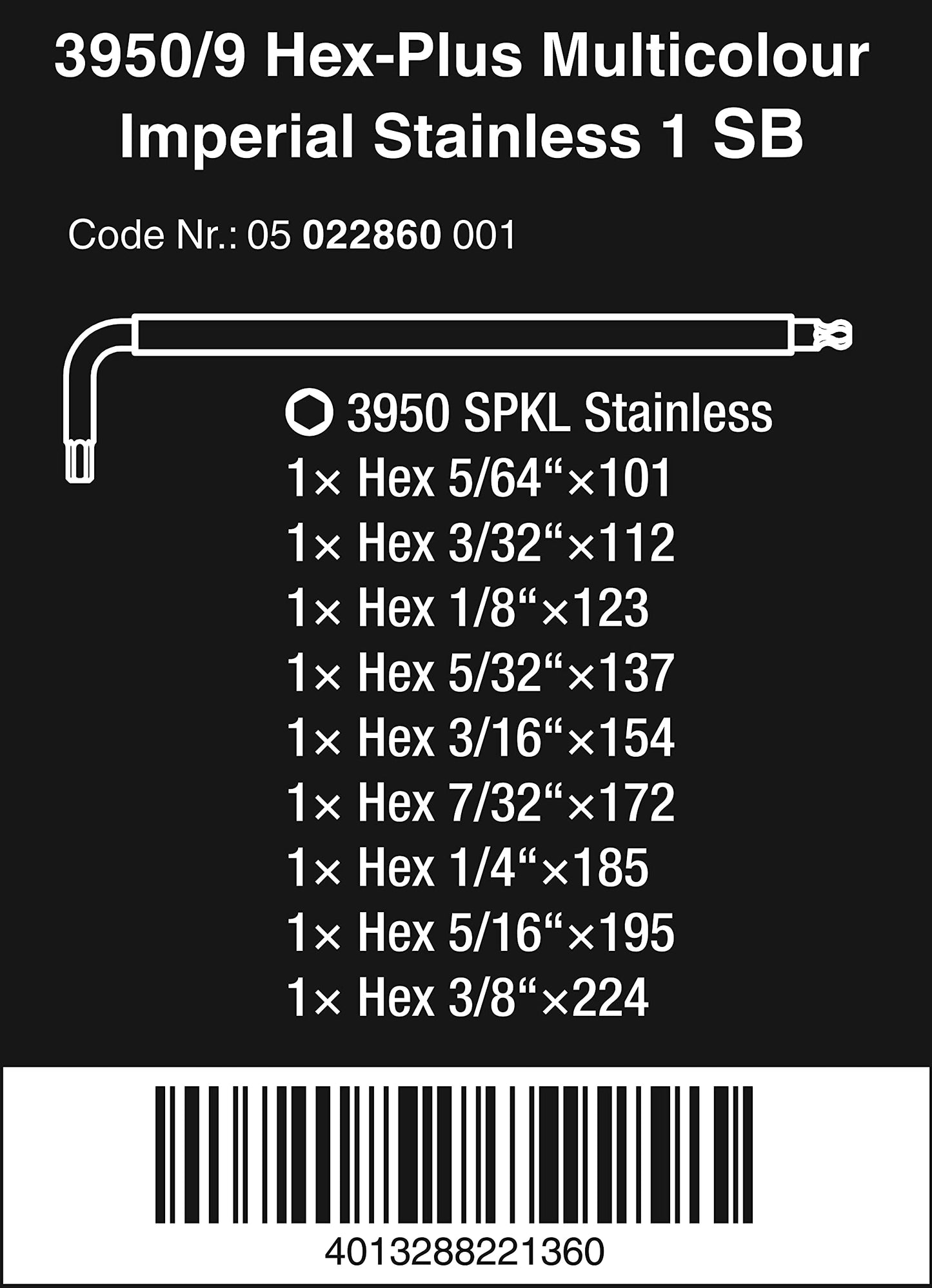 3950/9 Hex-Plus Multicolour Imperial Stainless 1