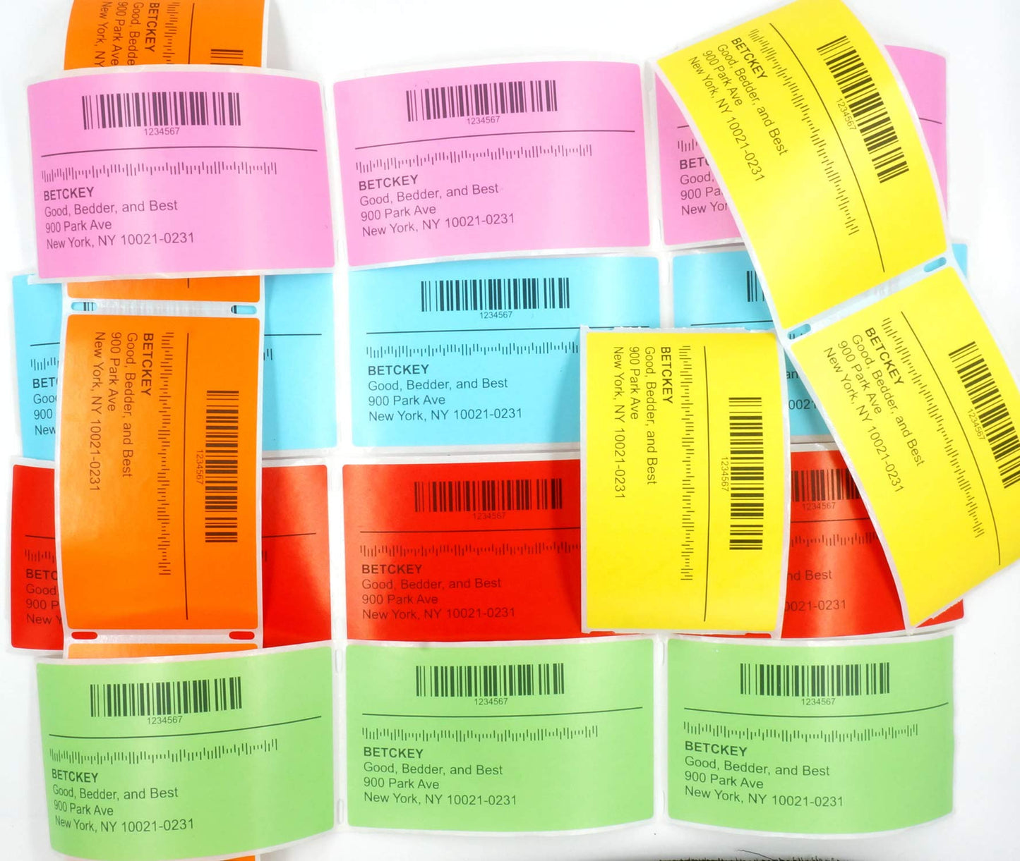 BETCKEY - Continuous Length Labels Replacement for Brother DK-2205 (2.4 in x 100 ft), Compatible with Brother QL Label Printers [6 Rolls/Continuous Labels, Yellow]