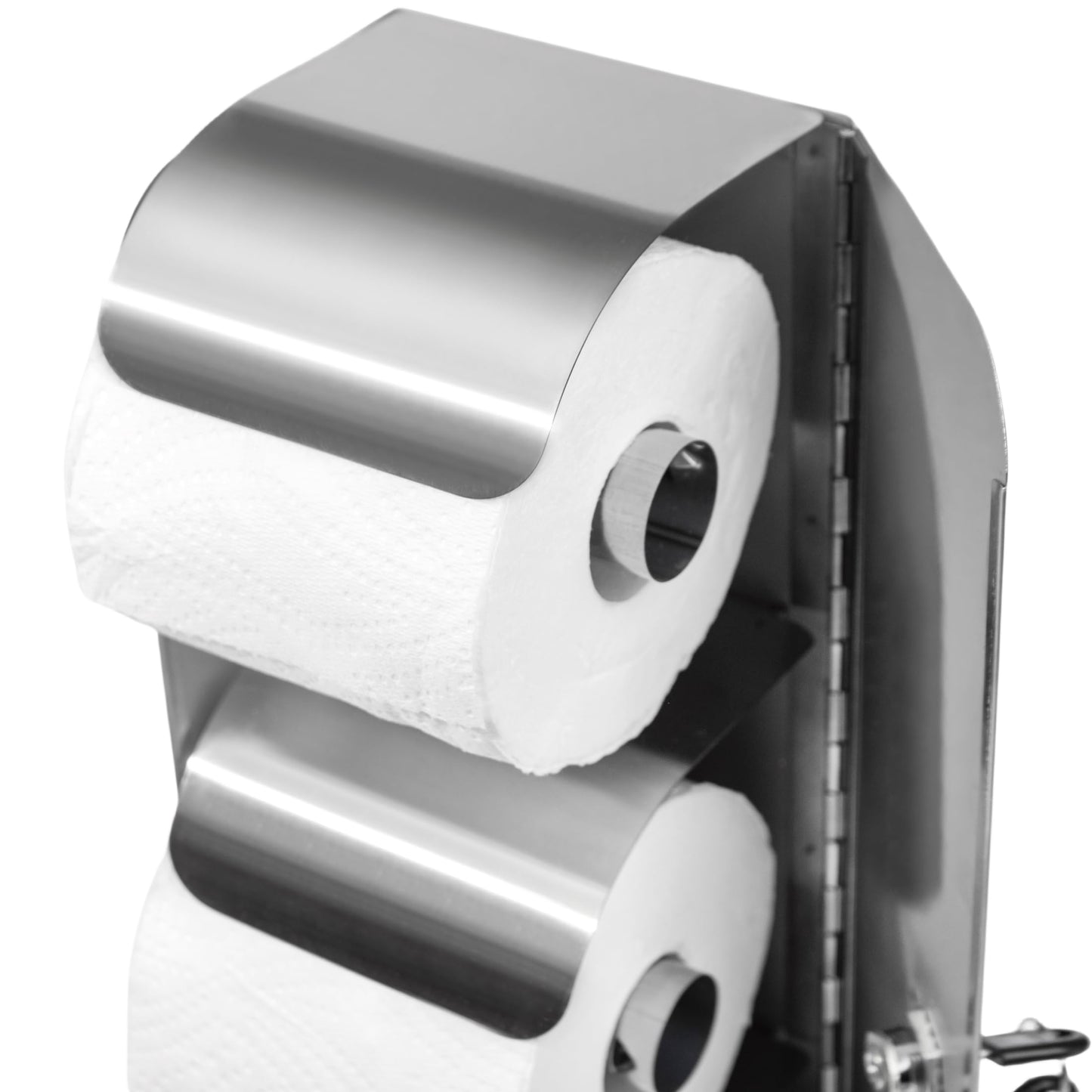 Commercial Toilet Paper Dispenser - 3 Roll Stainless Steel Toilet Tissue Dispenser with Lock, Wall Mount - Double Roll Holder for Bathroom/Restroom (1, Silver)