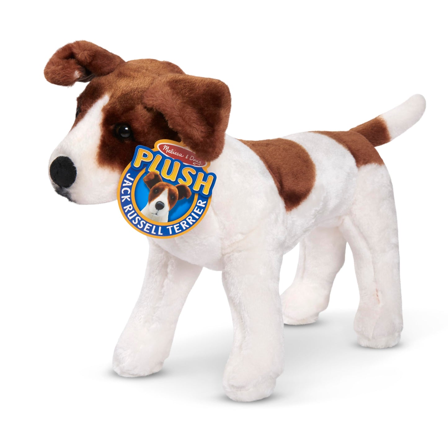 Melissa & Doug Giant Jack Russell Terrier - Lifelike Stuffed Animal Dog (Over 12 inches Tall)