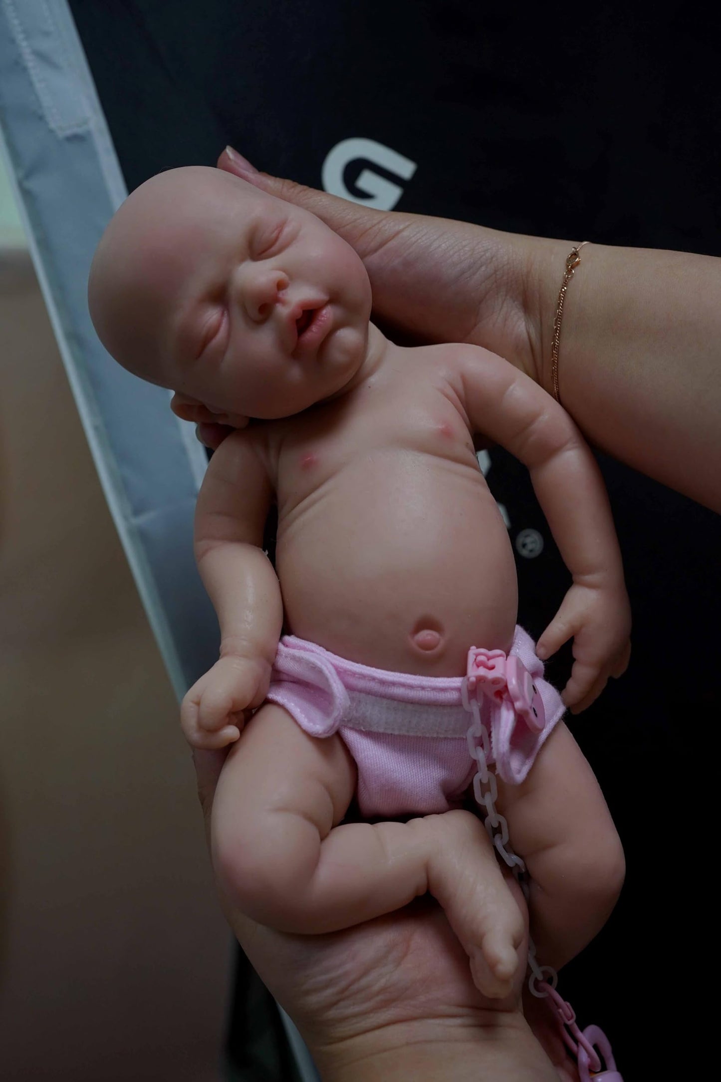 MYREBABY 12" Lifelike Reborn Baby Dolls, Full Silicone Reborn Baby, Realistic Newborn Baby Doll Sleeping Girl Real Life Baby Dolls with Clothes Set & Feeding Accessories