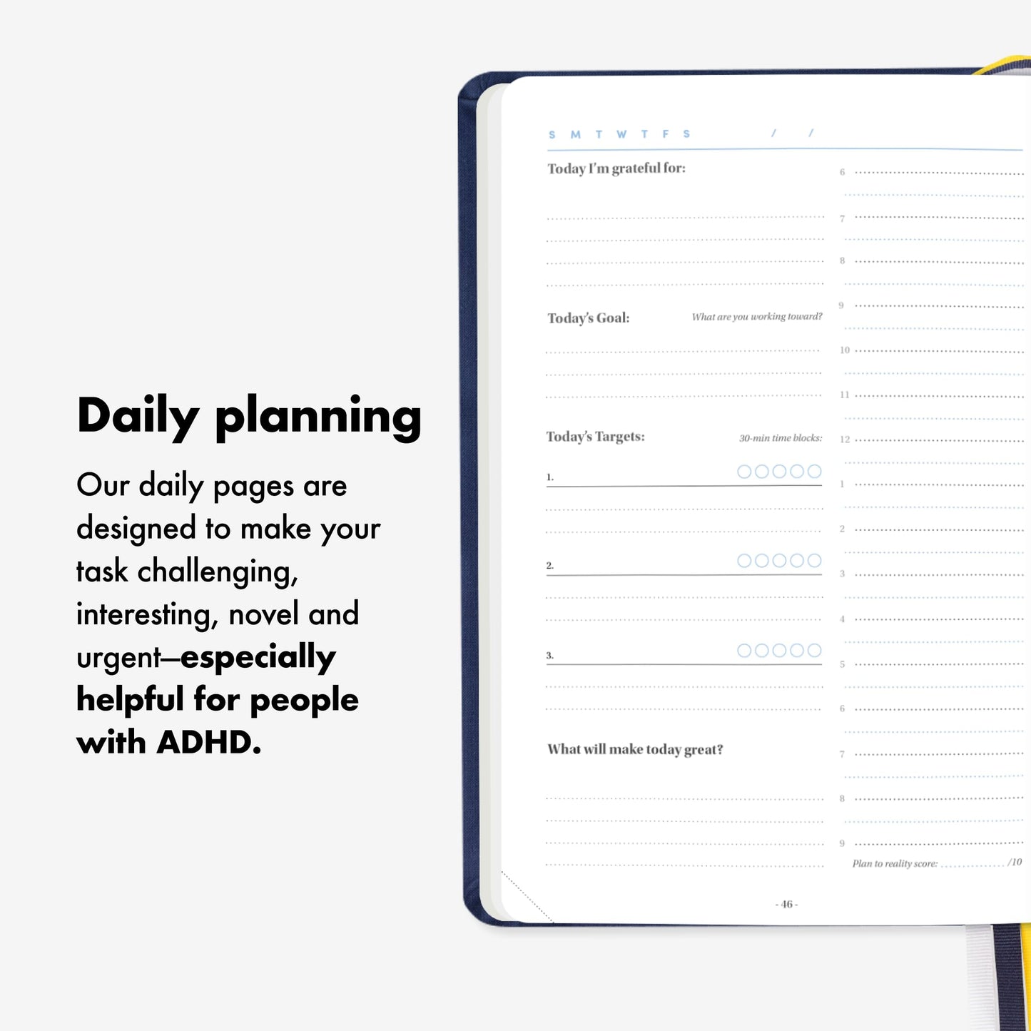 BestSelf Self Journal 13-Week Productivity Journal with Prompts, Undated Planner and Guided Journal for Women and Men, Black